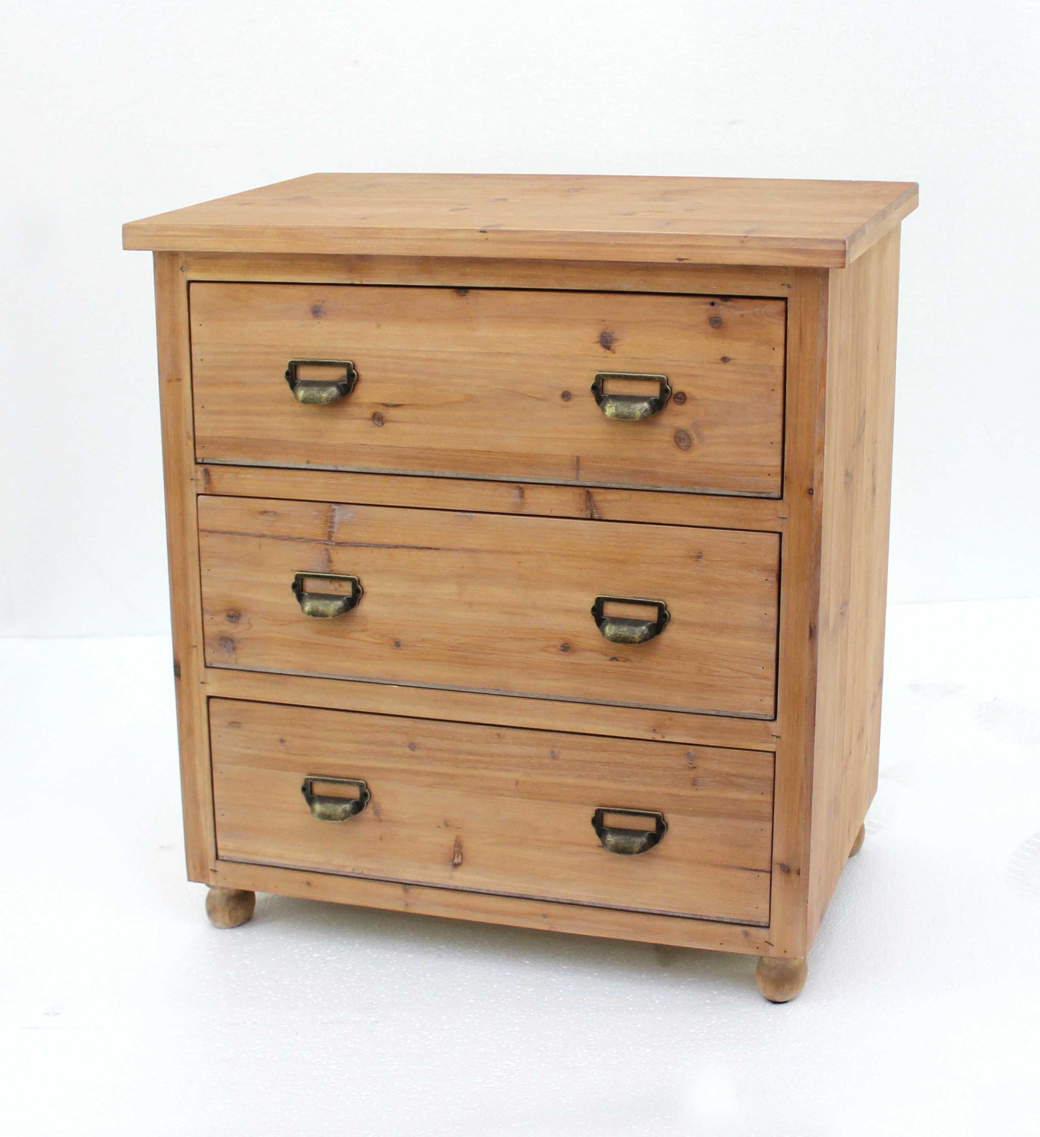 15 x 30 x 30 Natural 3 Drawer Minimalist Loft Wood - Filing Cabinet