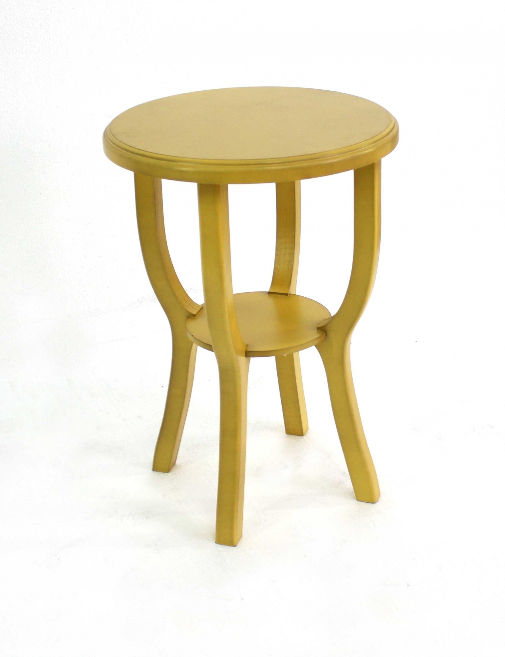 24 X 18 X 18 Yellow Country Cottage Style Wooden Stool