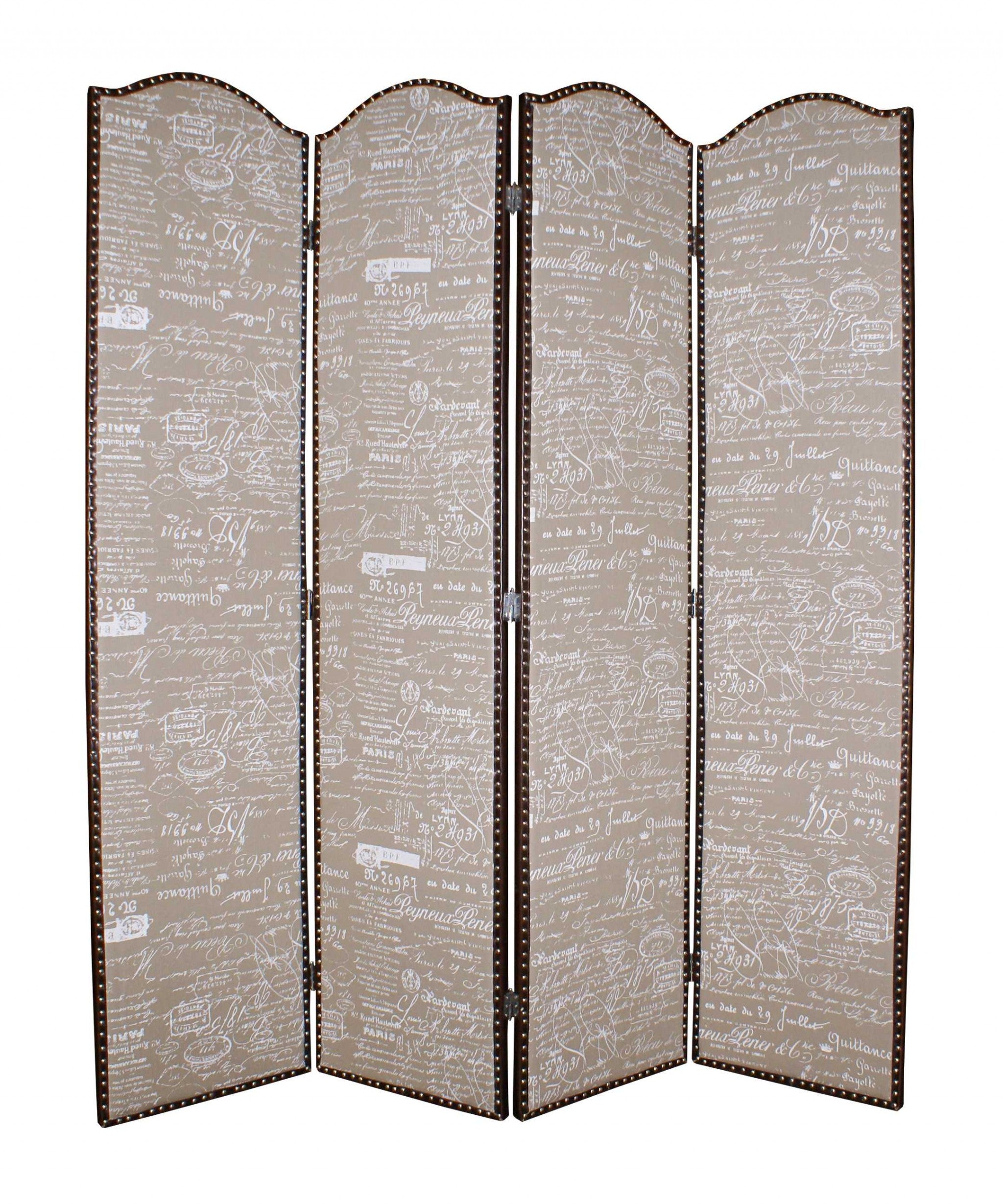 1 x 80 x 84 Tan Wood Galore  Screen