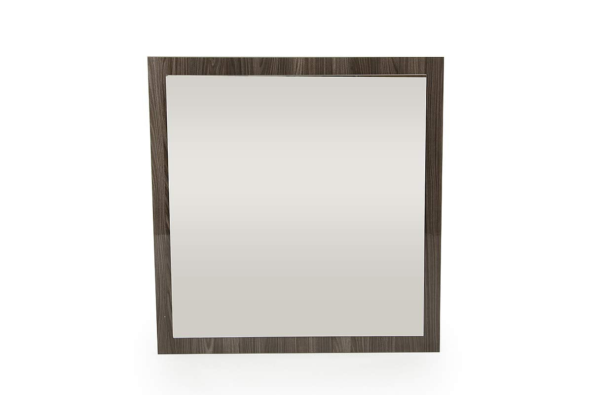 41' Grey MDF  Veneer  and Glass Mirror