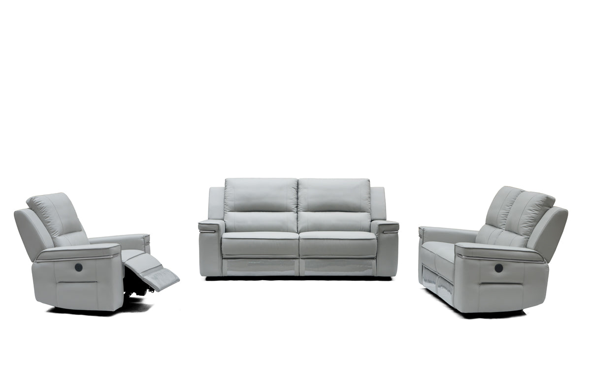 39' Grey Leatherette  Foam  Steel  and Wood Sofa Set