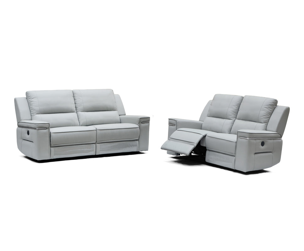 39' Grey Leatherette  Foam  Steel  and Wood Sofa Set