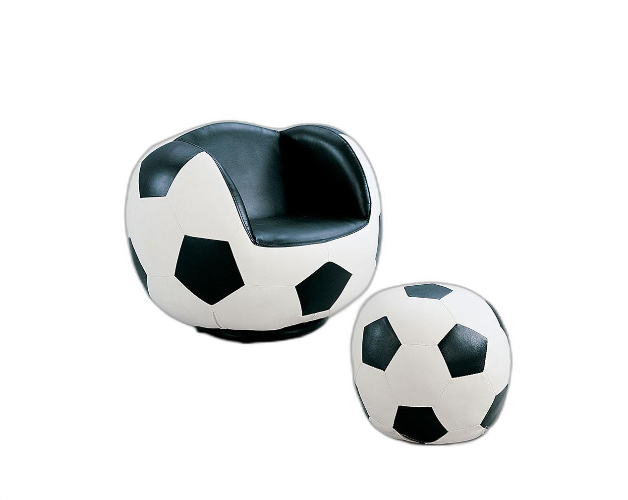 All Star 2Pc Pack Chair & Ottoman, Soccer