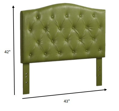 Twin Headboard Only, Green Pu