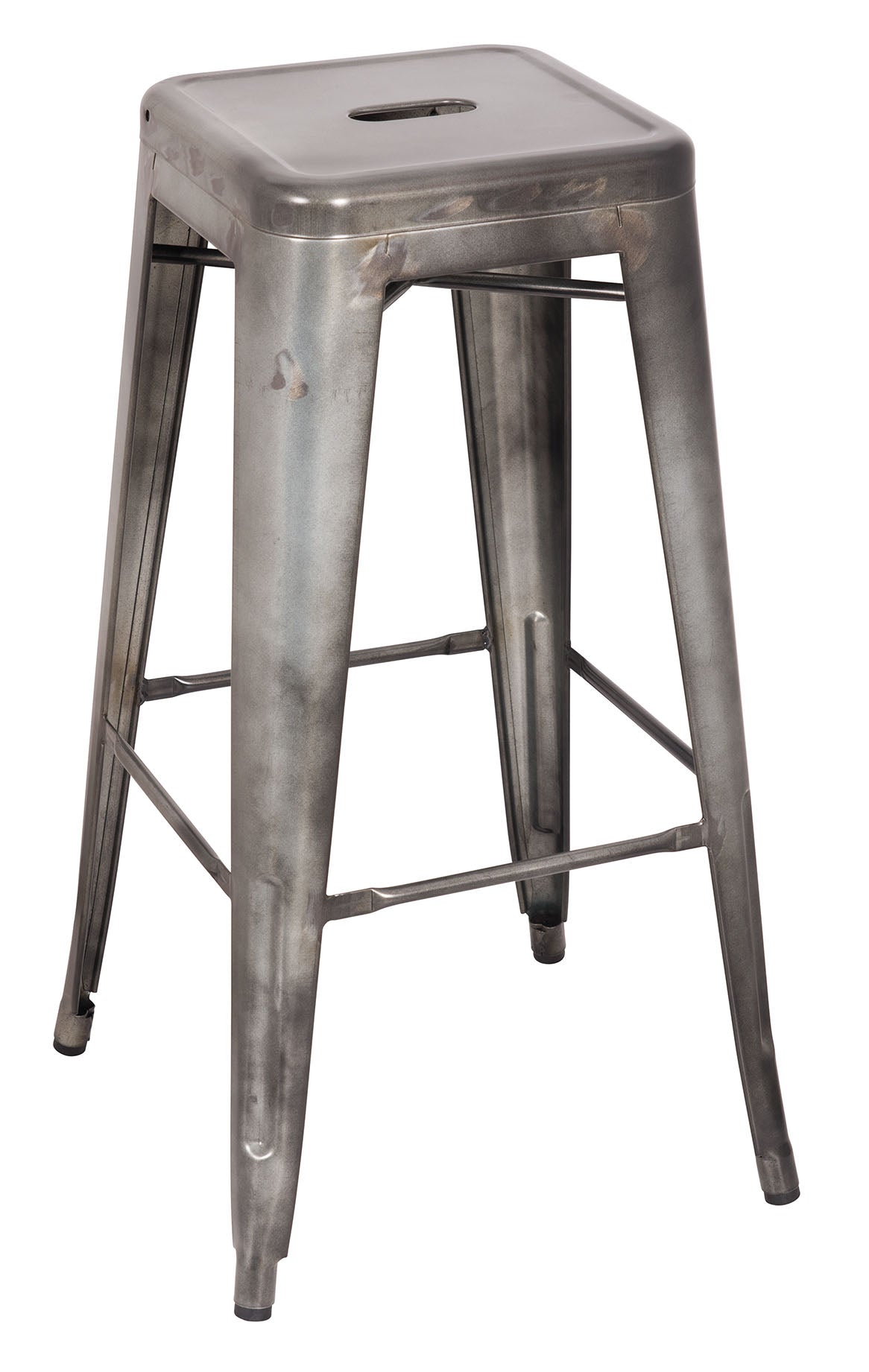 17' X 17' X 30' 2pc Antique Silver Steel Bar Stool