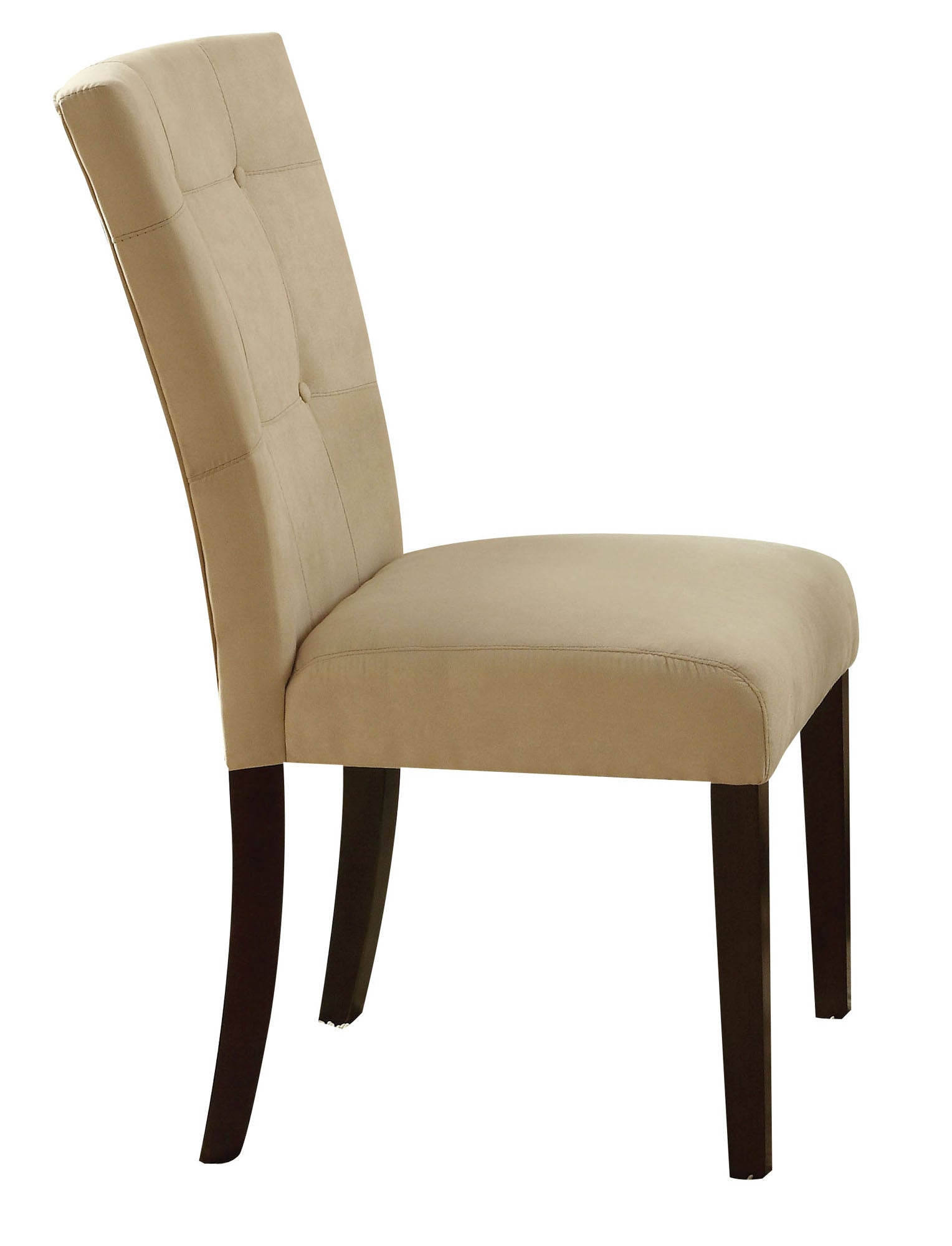 19' X 25' X 41' 2pc Beige Microfiber And Walnut Side Chair