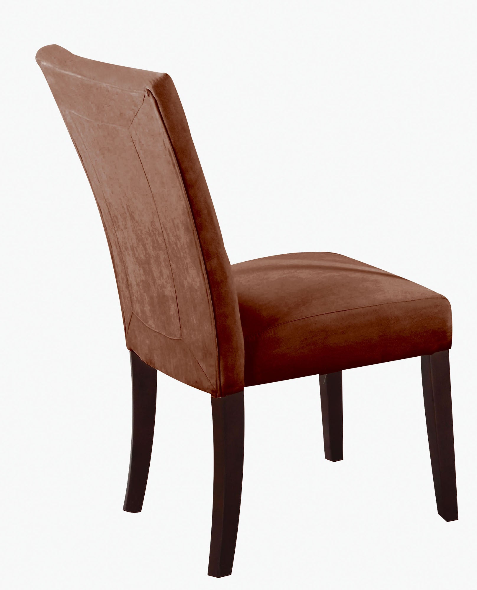 19' X 25' X 40' 2pc Chocolate Microfiber And Walnut Side Chair