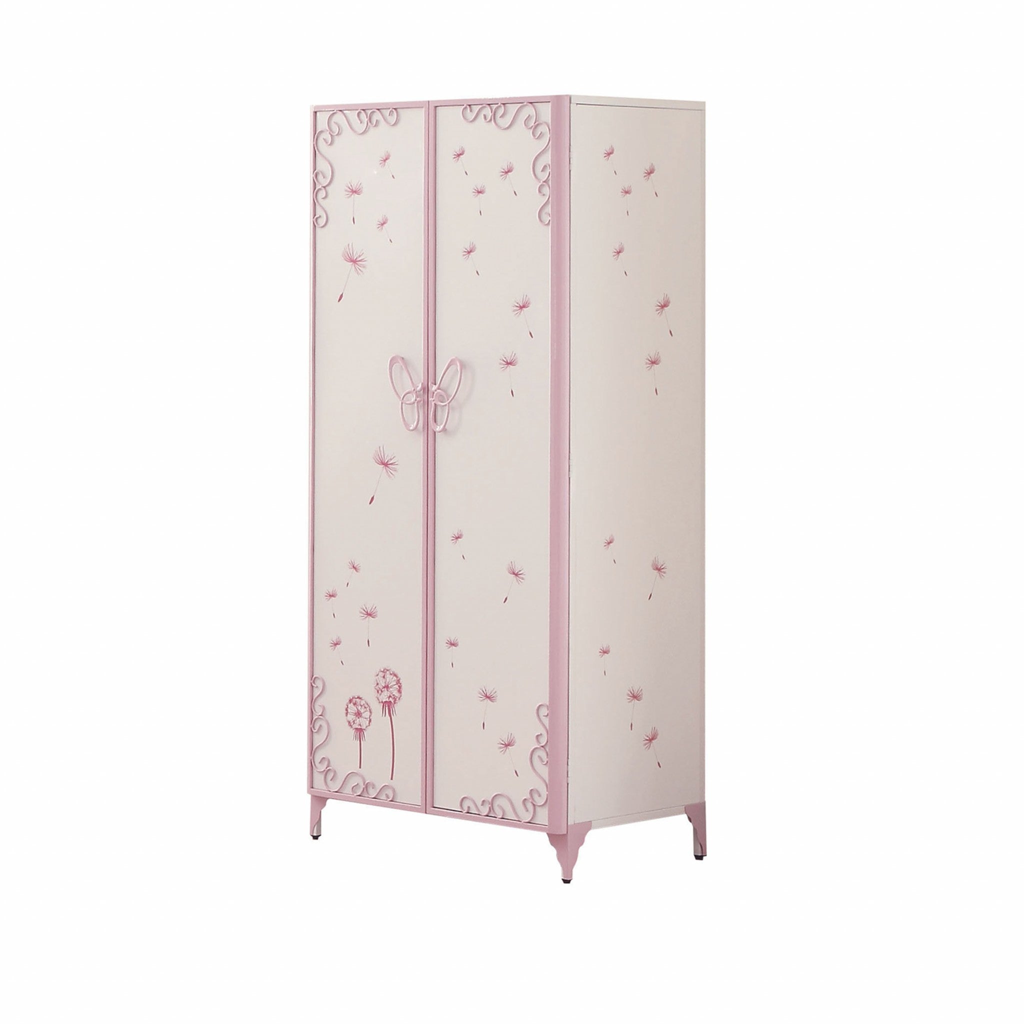 32' X 21' X 67' White And Light Purple Metal Tube Armoire