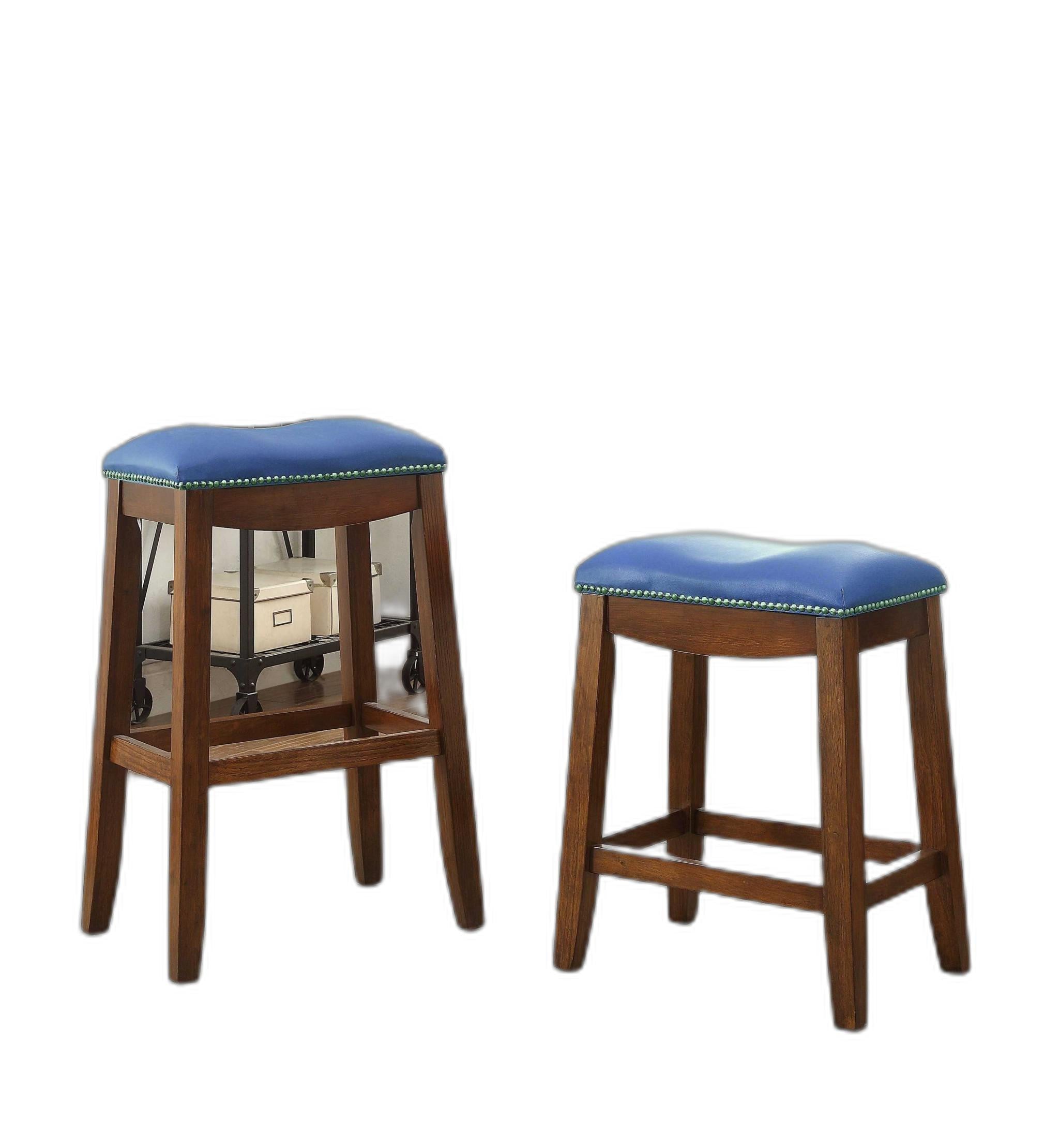 Bar Stool (Set-2) Blue   Oak