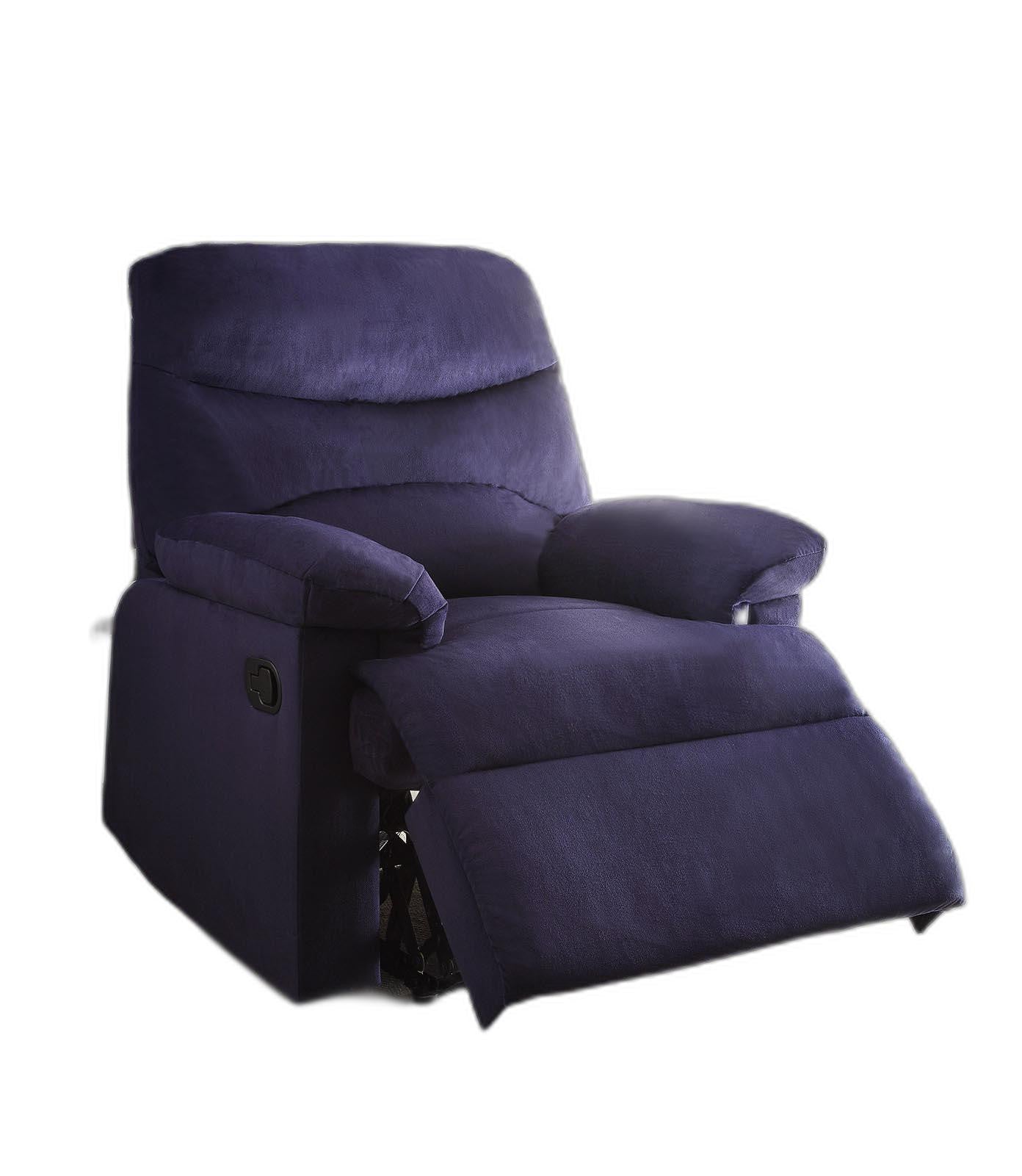 Arcadia Recliner , Blue Woven Fabric