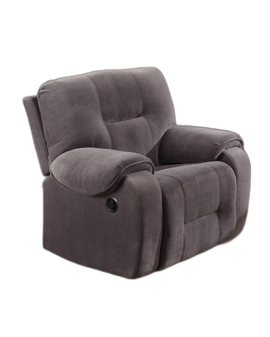 Recliner, Light Gray Champion - Champion Fabric, Wood Fra Light Gray Champion