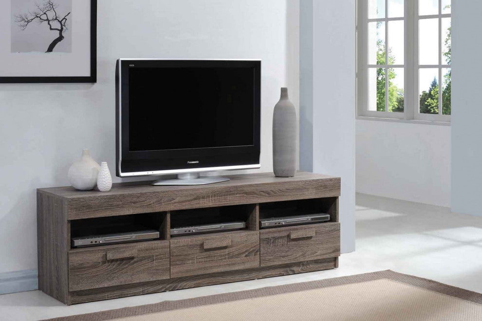 59' X 15' X 19' Rustic Oak Mdf Tv Stand