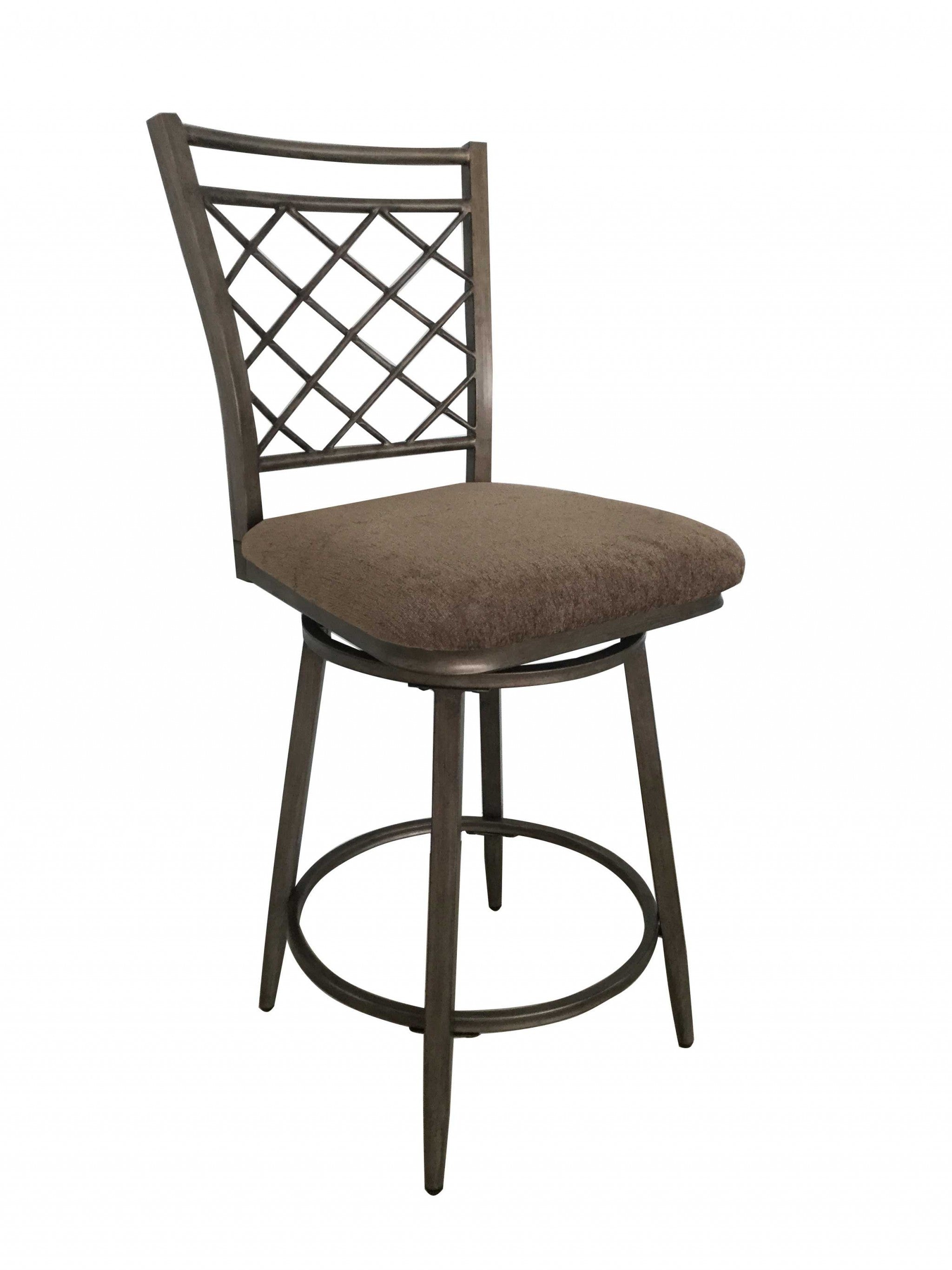 21' X 17' X 44' 2pc Fabric And Antique Swivel Bar Chair