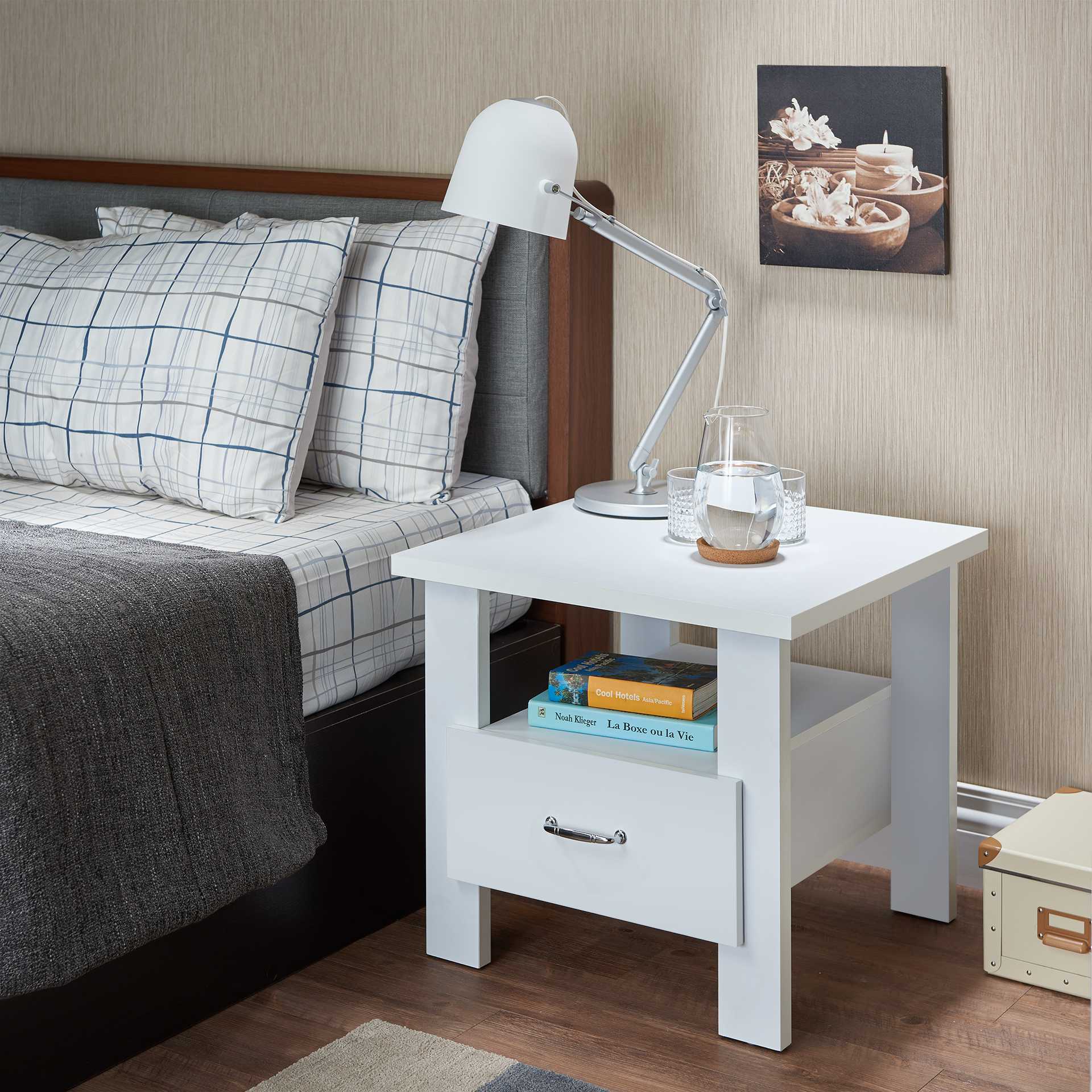 22' X 22' X 20' White Particle Board Nightstand