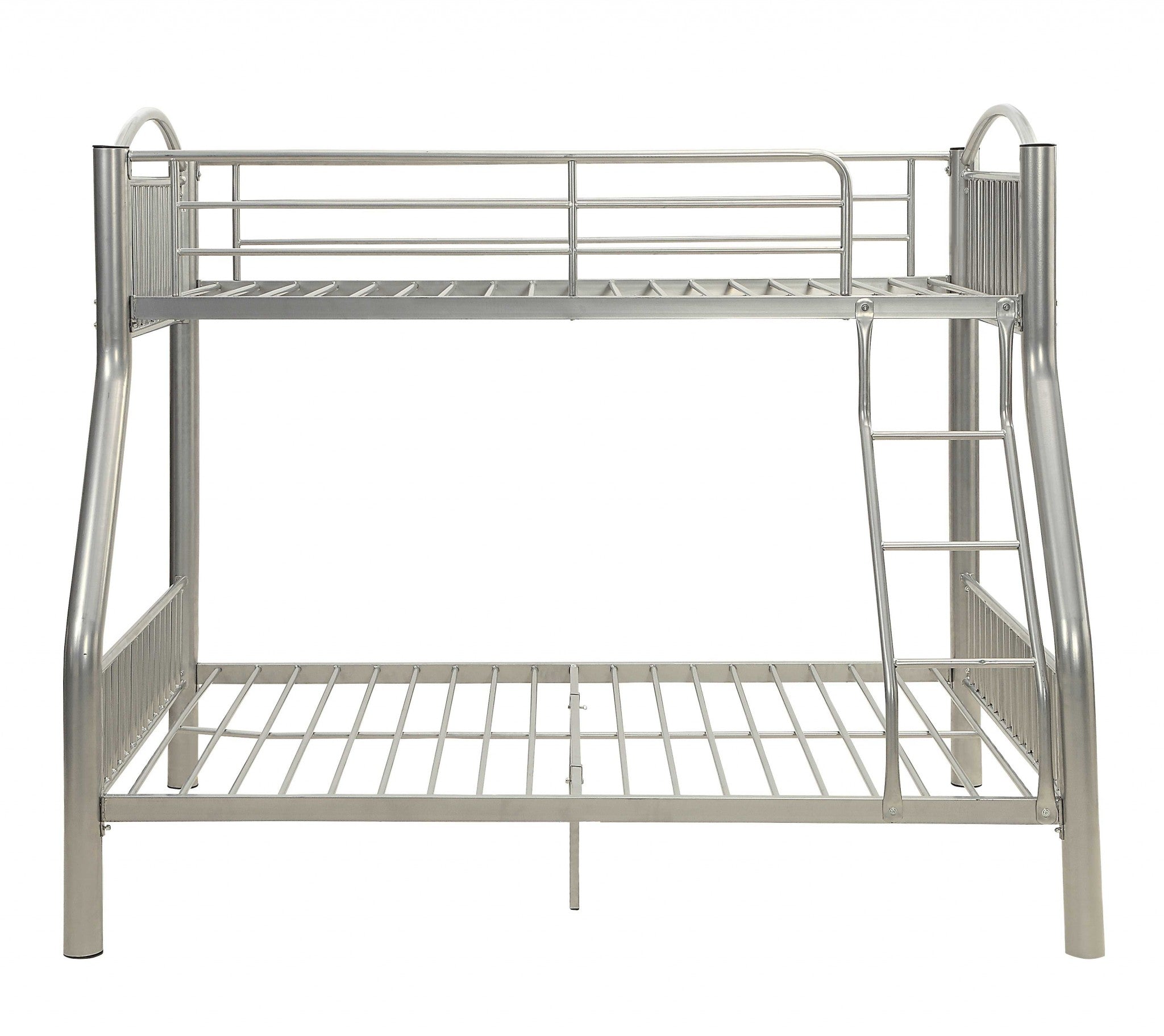 78' X 56' X 67' Silver Metal Twin Over Full  Bunk Bed