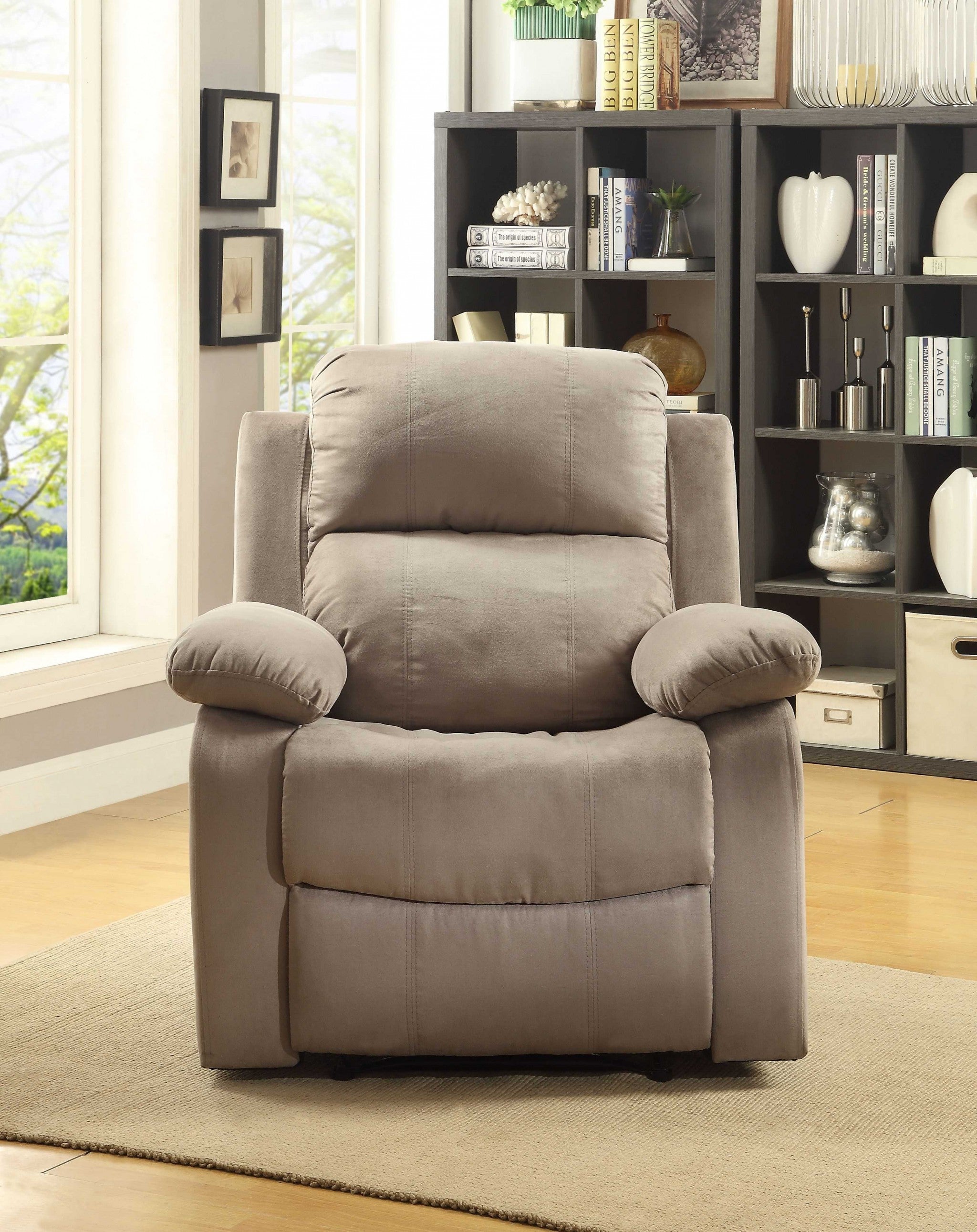 36' X 36' X 41' Olive Microfiber Recliner