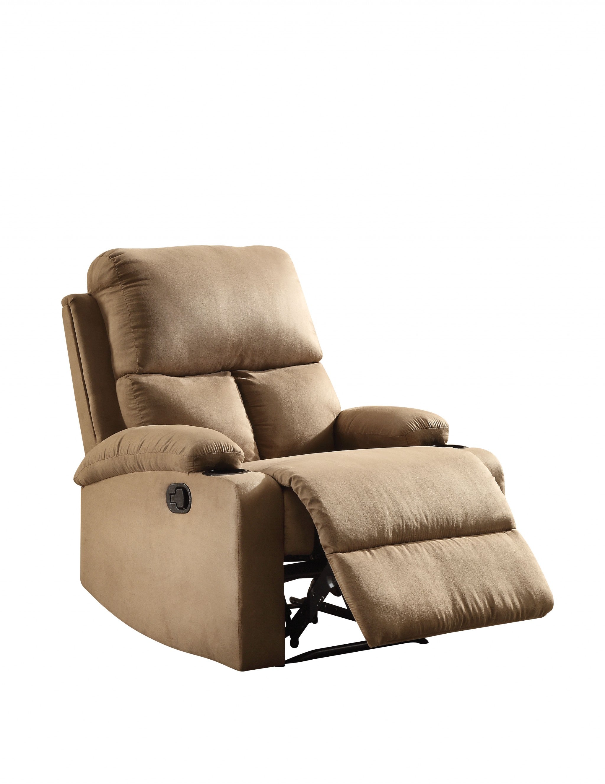 32' X 37' X 39' Beige Microfiber Wood Frame Recliner