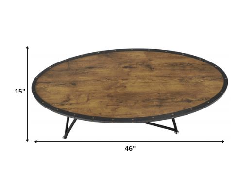 46' X 23' X 15' Weathered Dark Oak Coffee Table