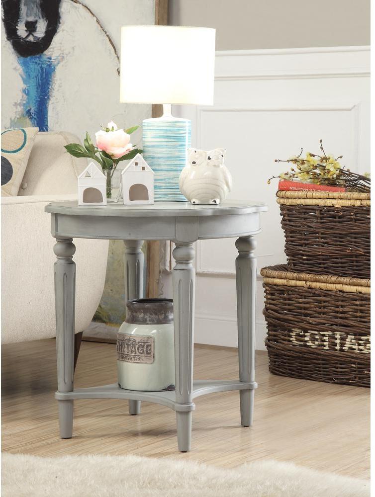 24' X 24' X 24' Antique Slate Solid Wood End Table