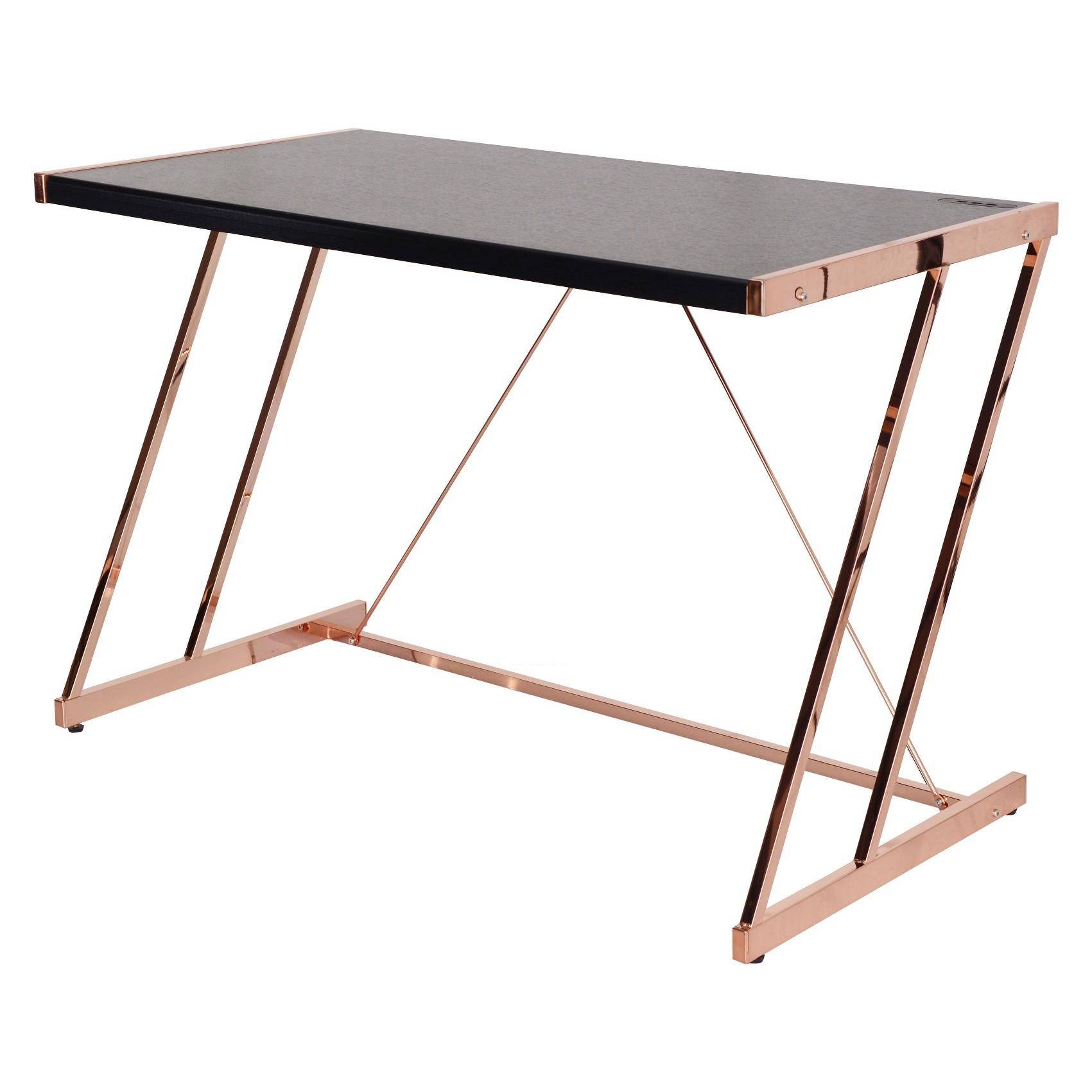 Rose Gold and Jet Black USB Desk