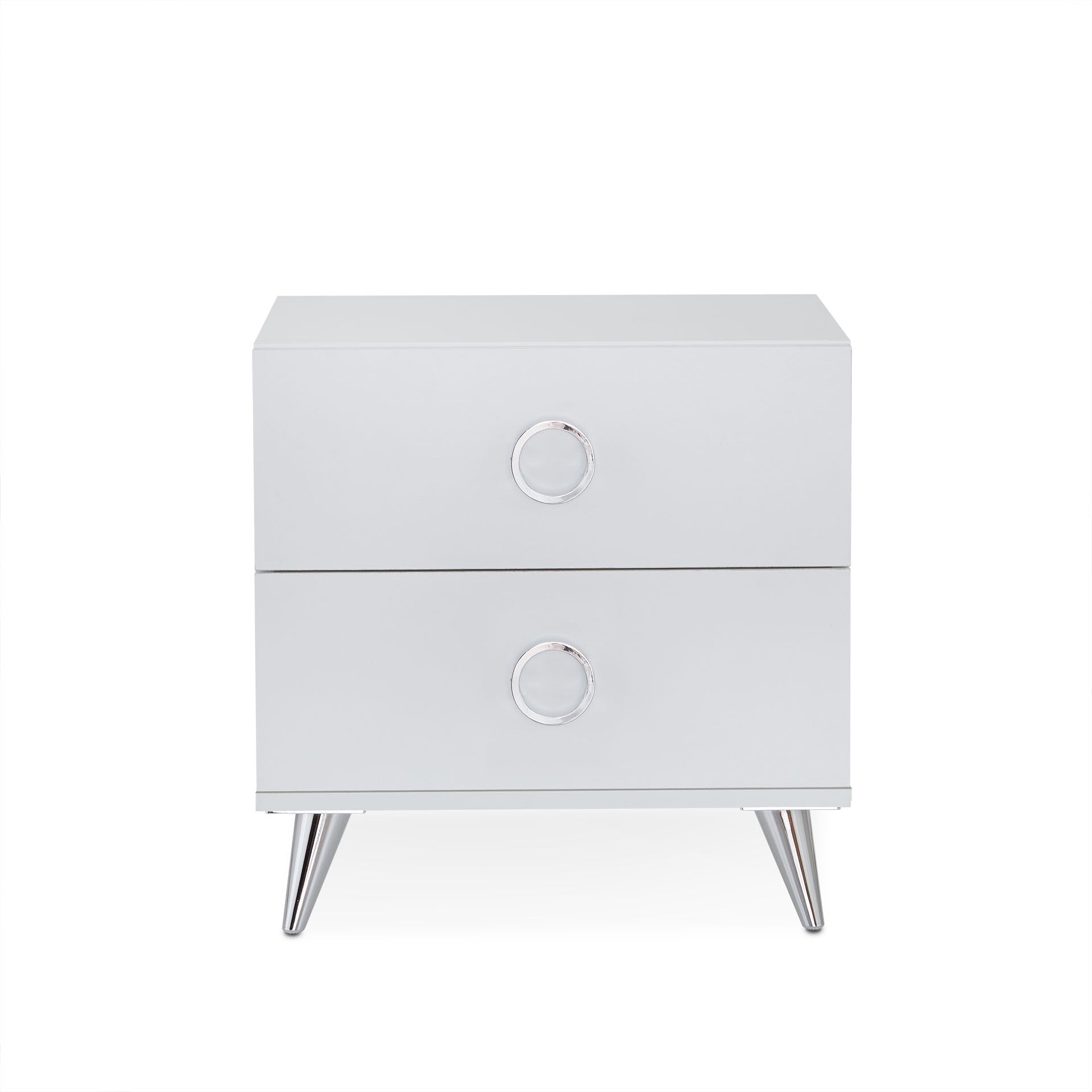 White Wood Rectangular Night Stand