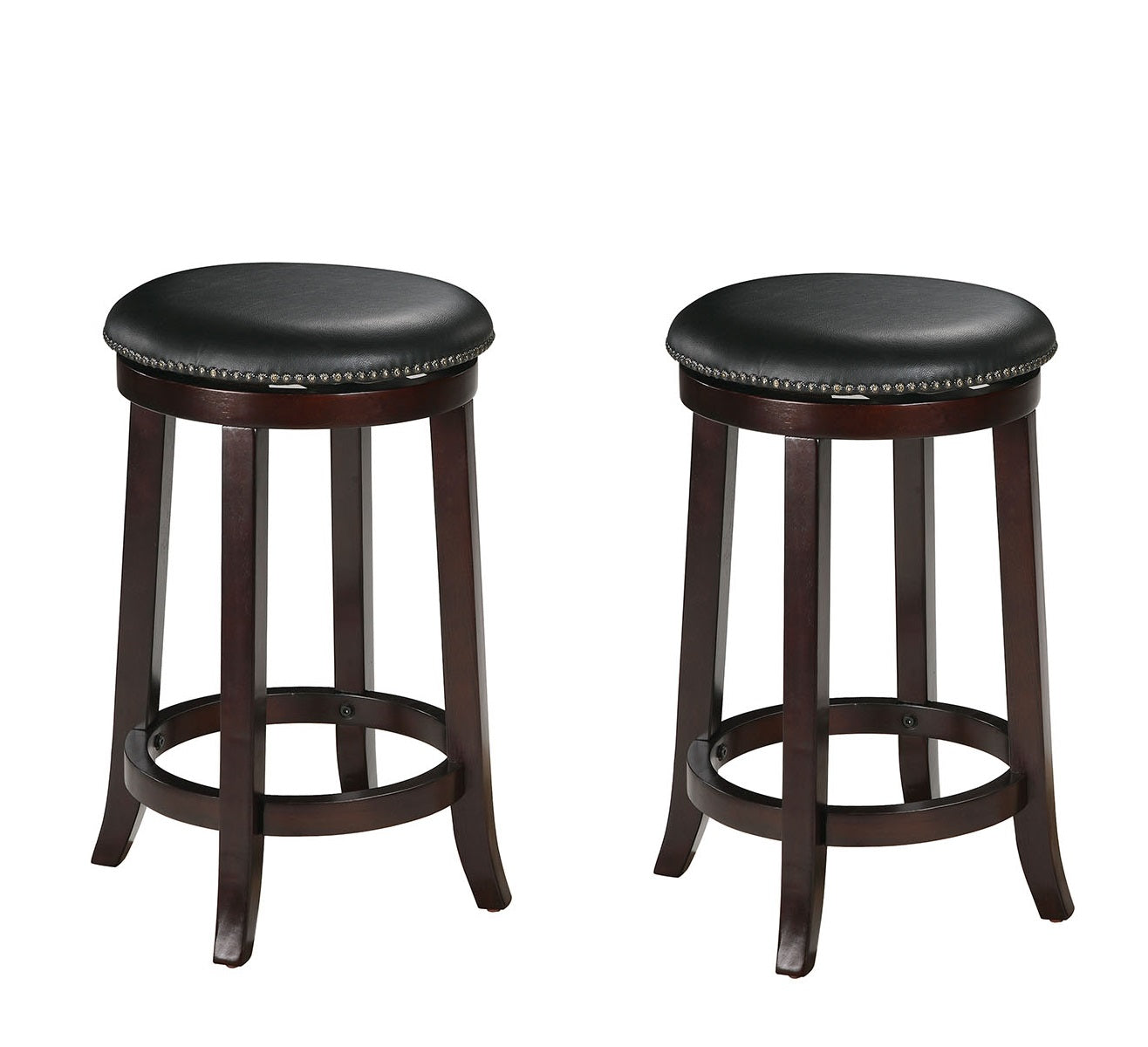 15' X 15' X 24' 2pc Espresso Swivel Counter Height Stool