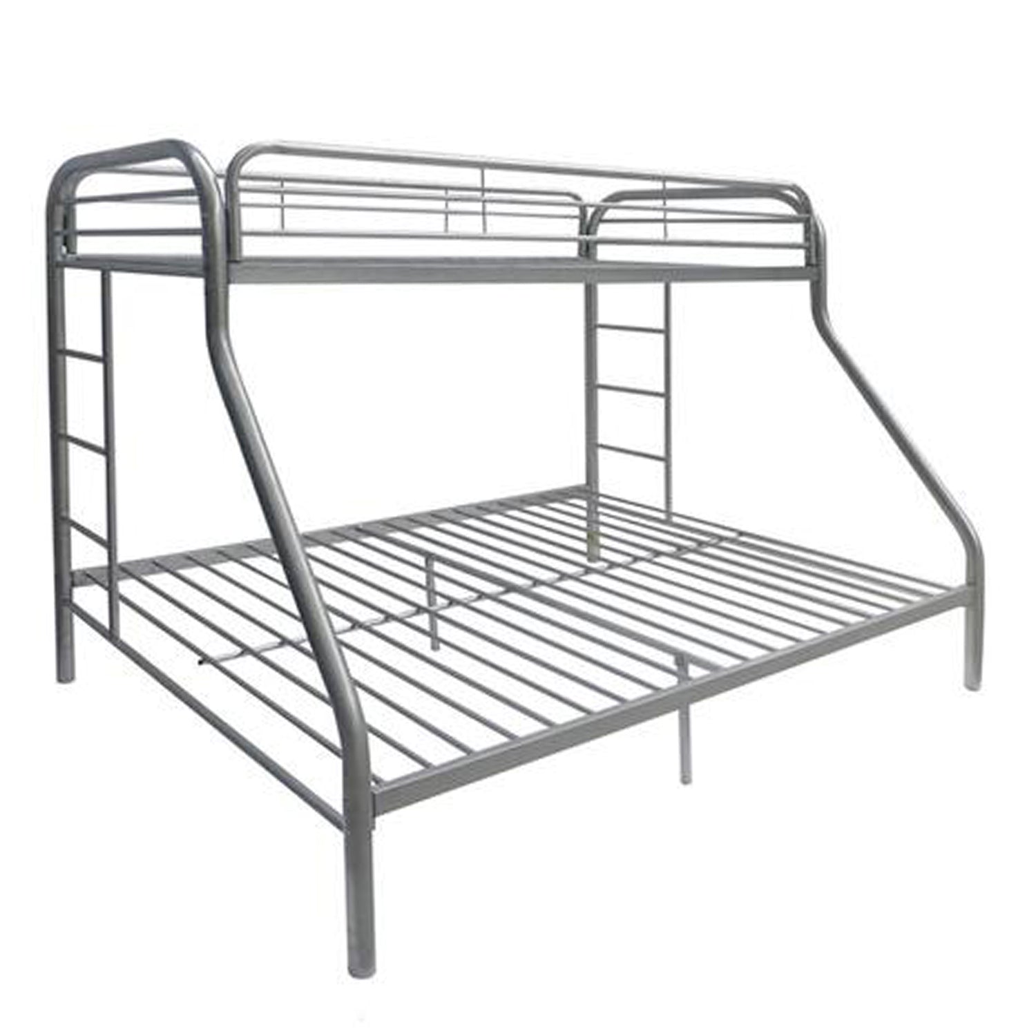 78' X 54' X 60' Twin Over Full Silver Metal Tube Bunk Bed