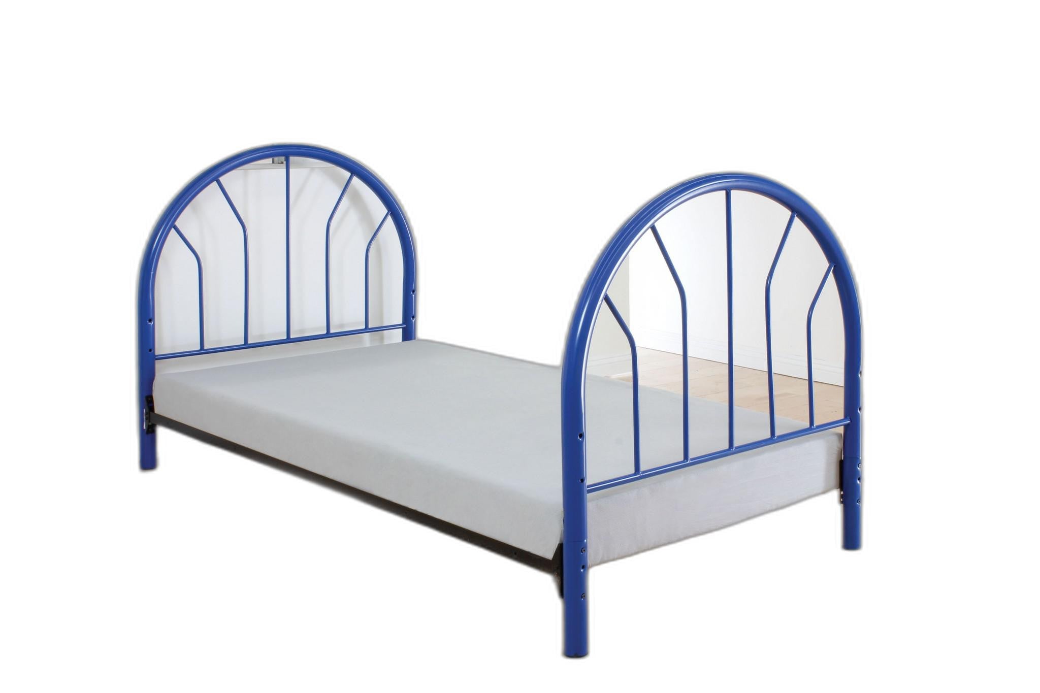 Blue Metal Twin Headboard And Footboard