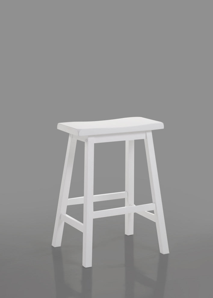 24' White Counter Height Stool (Set of 2)