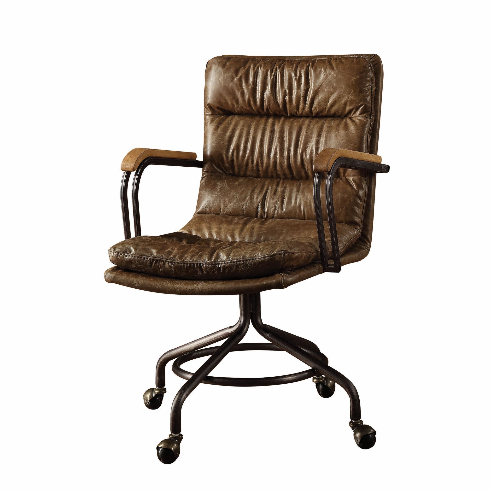 22' X 26' X 36' Vintage Whiskey Top Grain Leather Office Chair