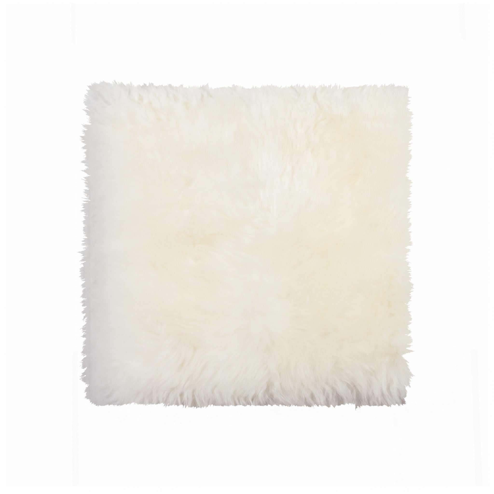 White Natural Sheepskin Chair Seat Cover