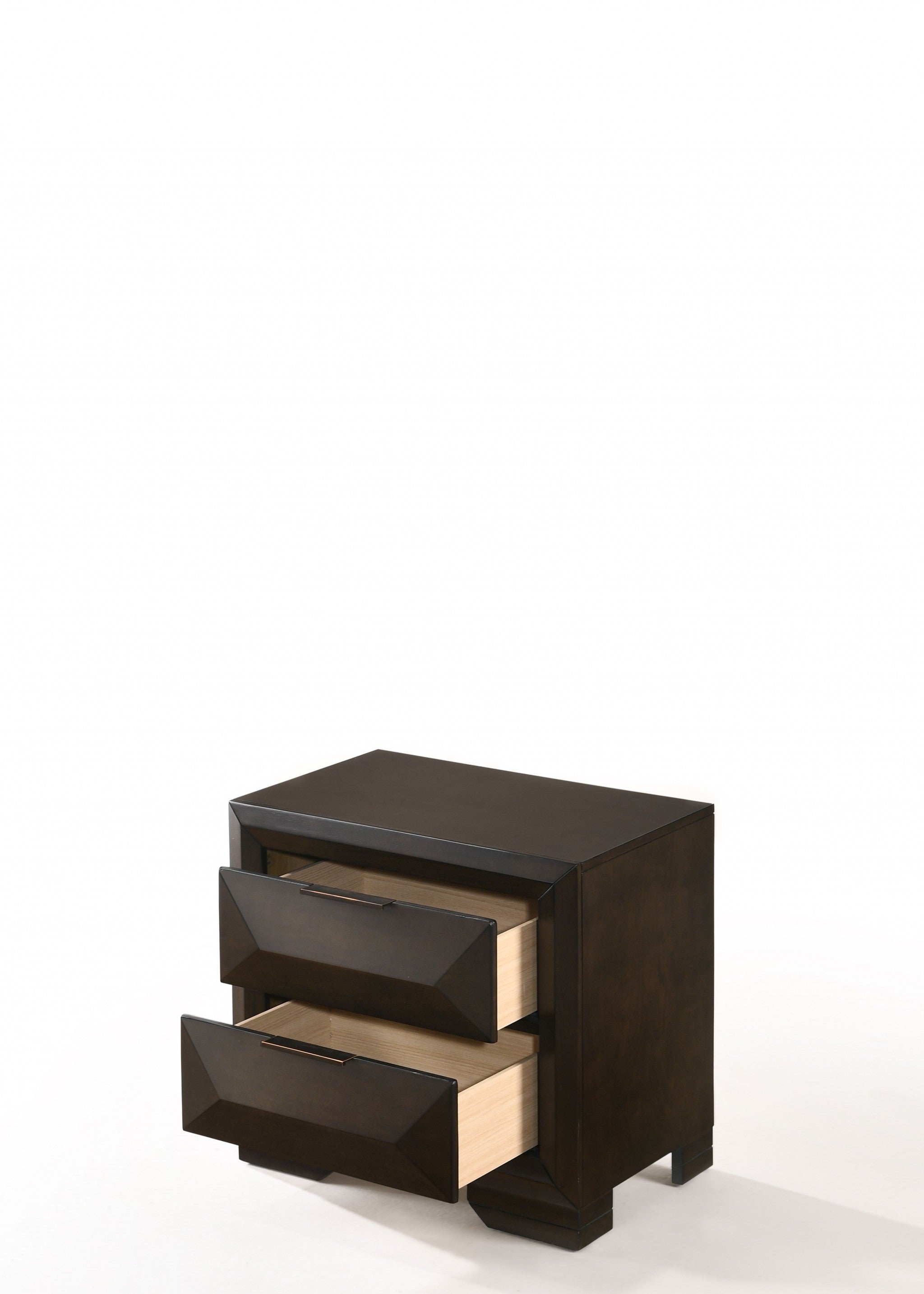 26' X 17' X 25' Espresso Rubber Wood Nightstand