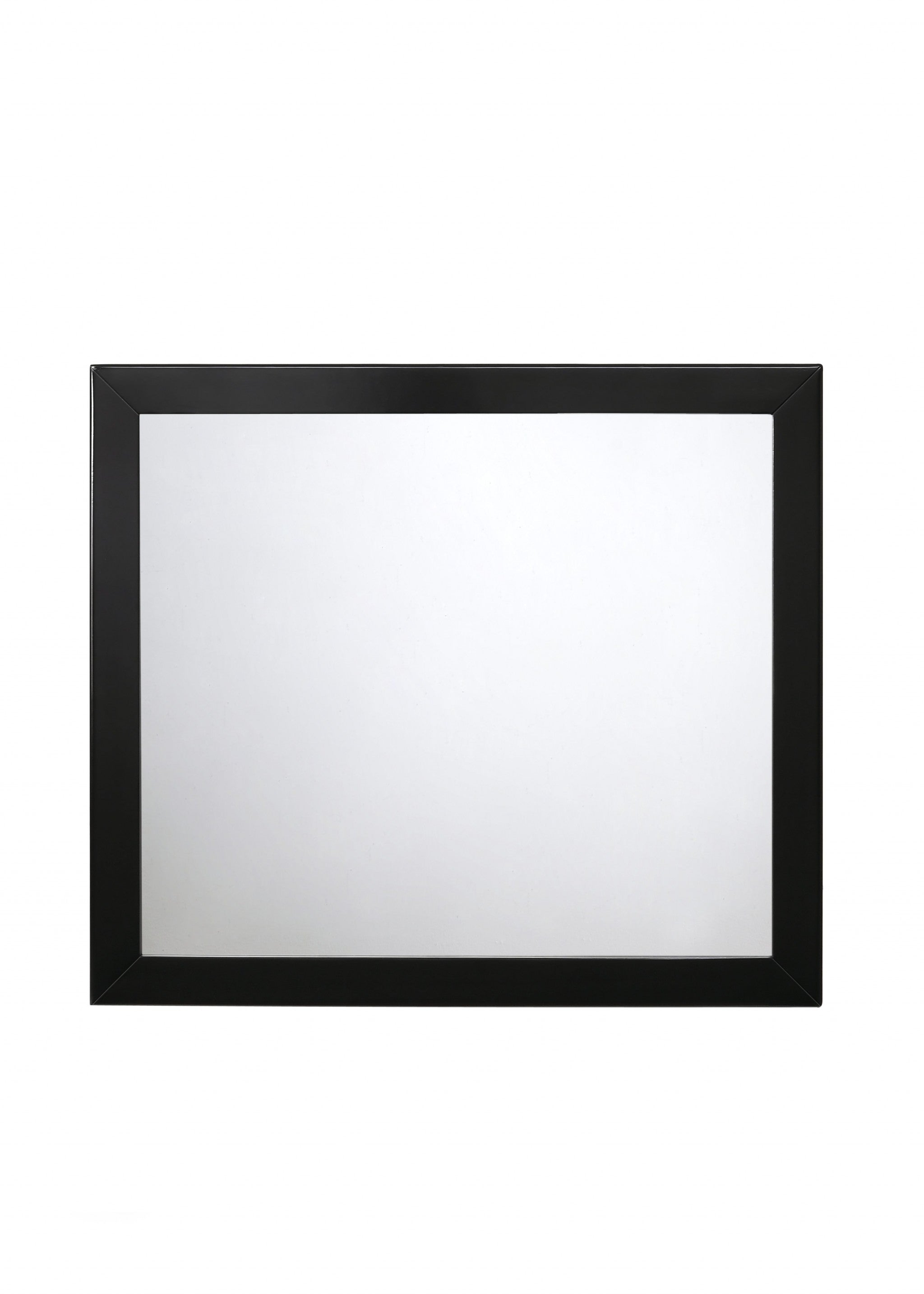 Rectangular Beveled Wooden Mirror