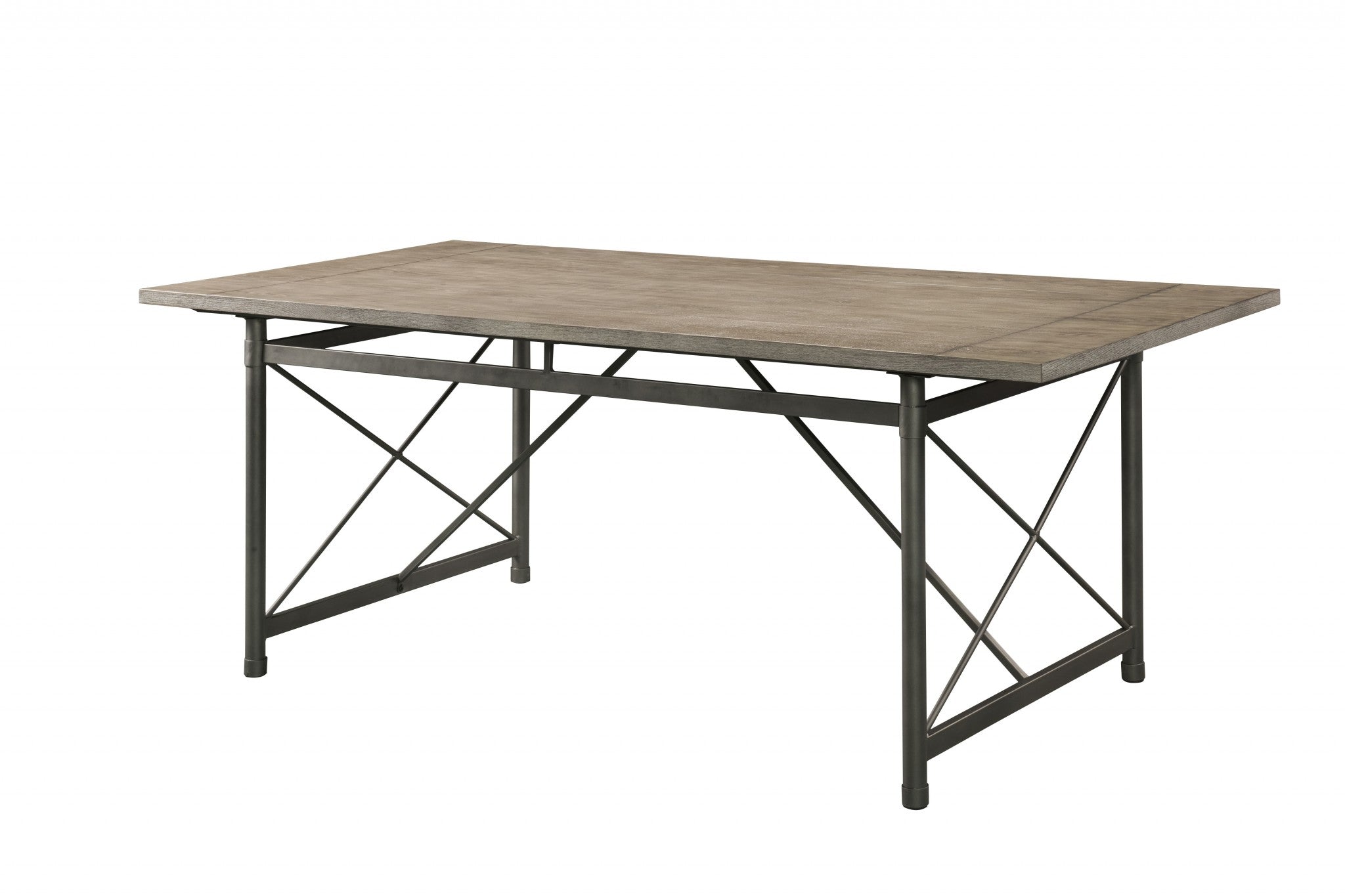 76' X 36' X 30' Gray Oak And Sandy Gray Dining Table