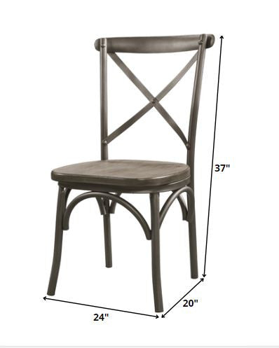 24' X 20' X 37' 2pc Gray Oak And Sandy Gray Side Chair