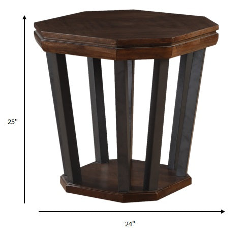 24' X 24' X 25' Tobacco Poplar End Table