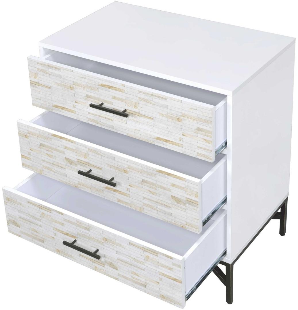 32' X 19' X 33' White  Weathered Wood Pattern Nightstand