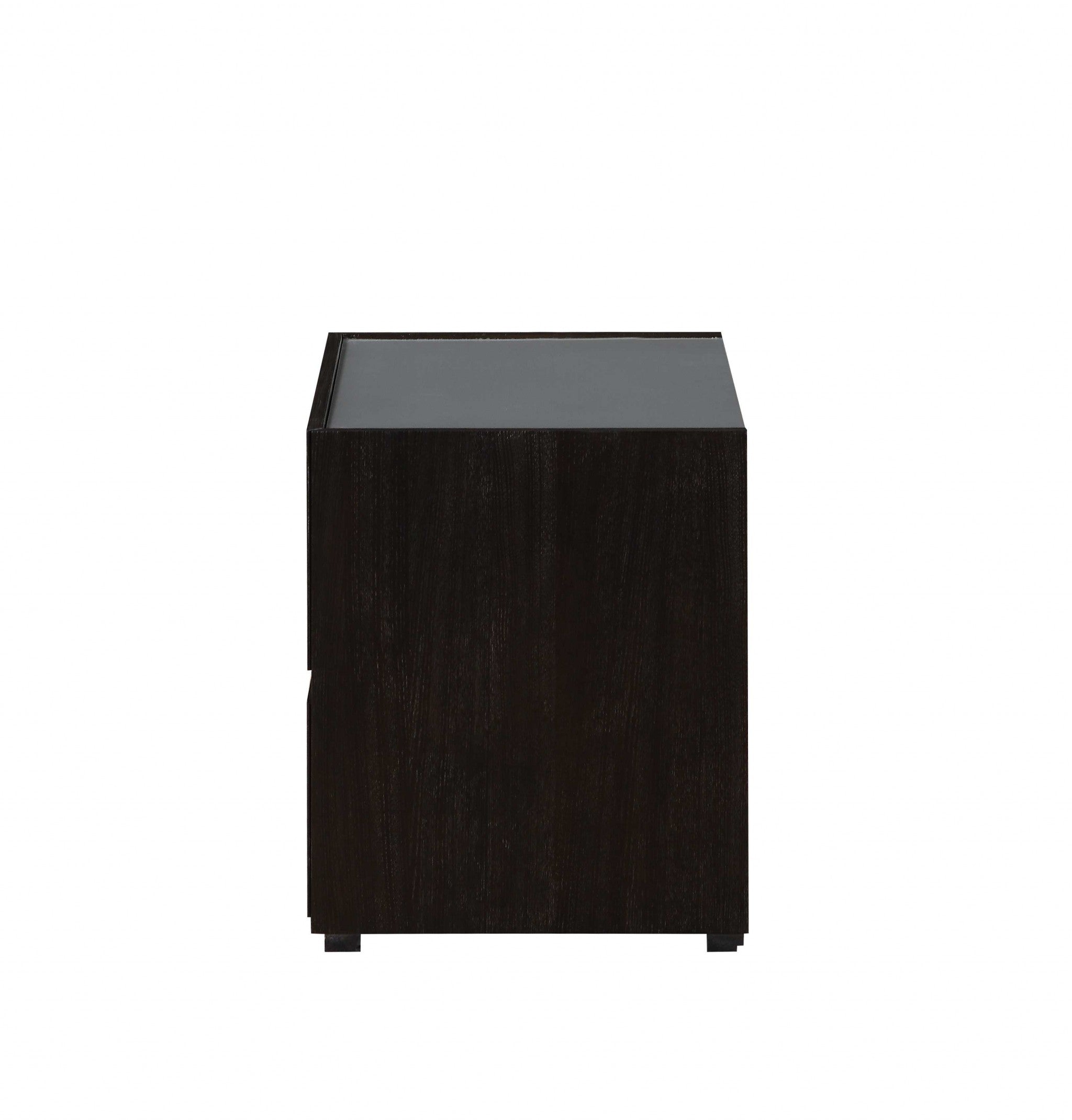 24' X 17' X 20' Dark Grey And Light Epresso Mdf Nightstand