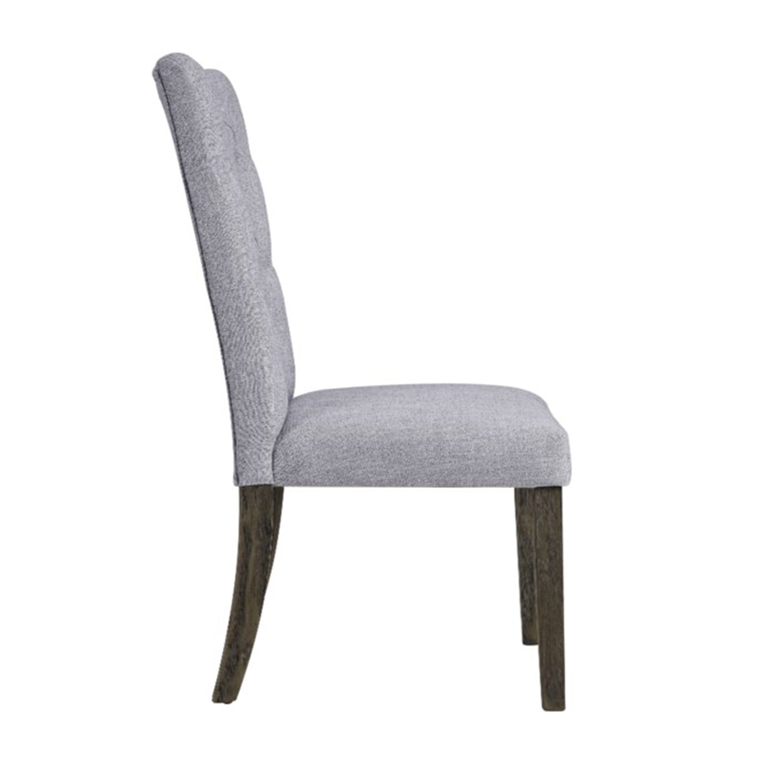 21' X 25' X 45' 2pc Gray Fabric And Gray Oak Side Chair