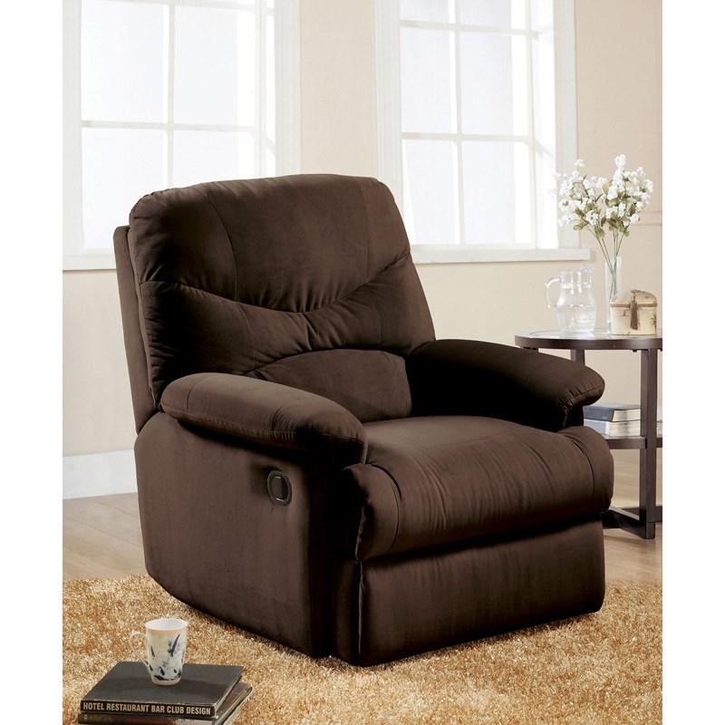 34.65' X 35.04' X 39.76' Chocolate Upholstered Motion Recliner