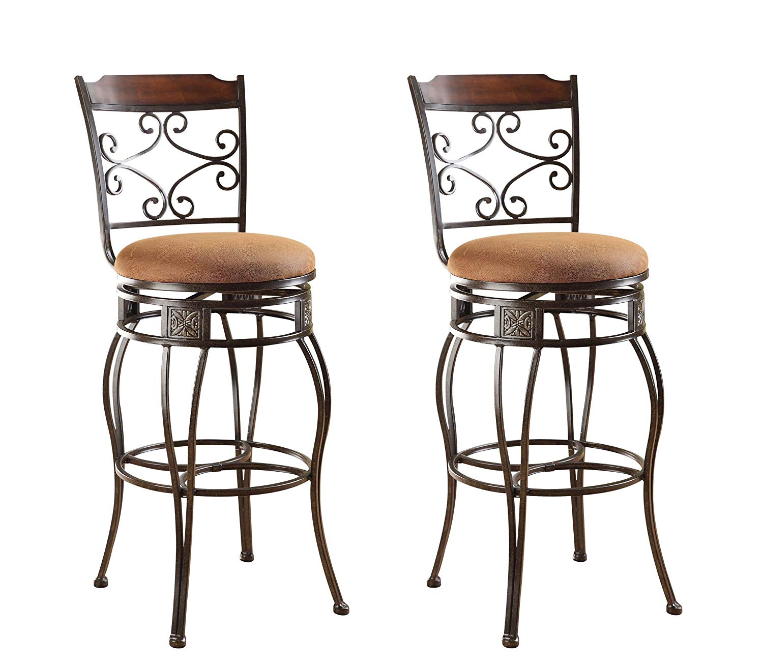 20.75' X 17' X 46' 2Pc Metal Swivel Bar Chair