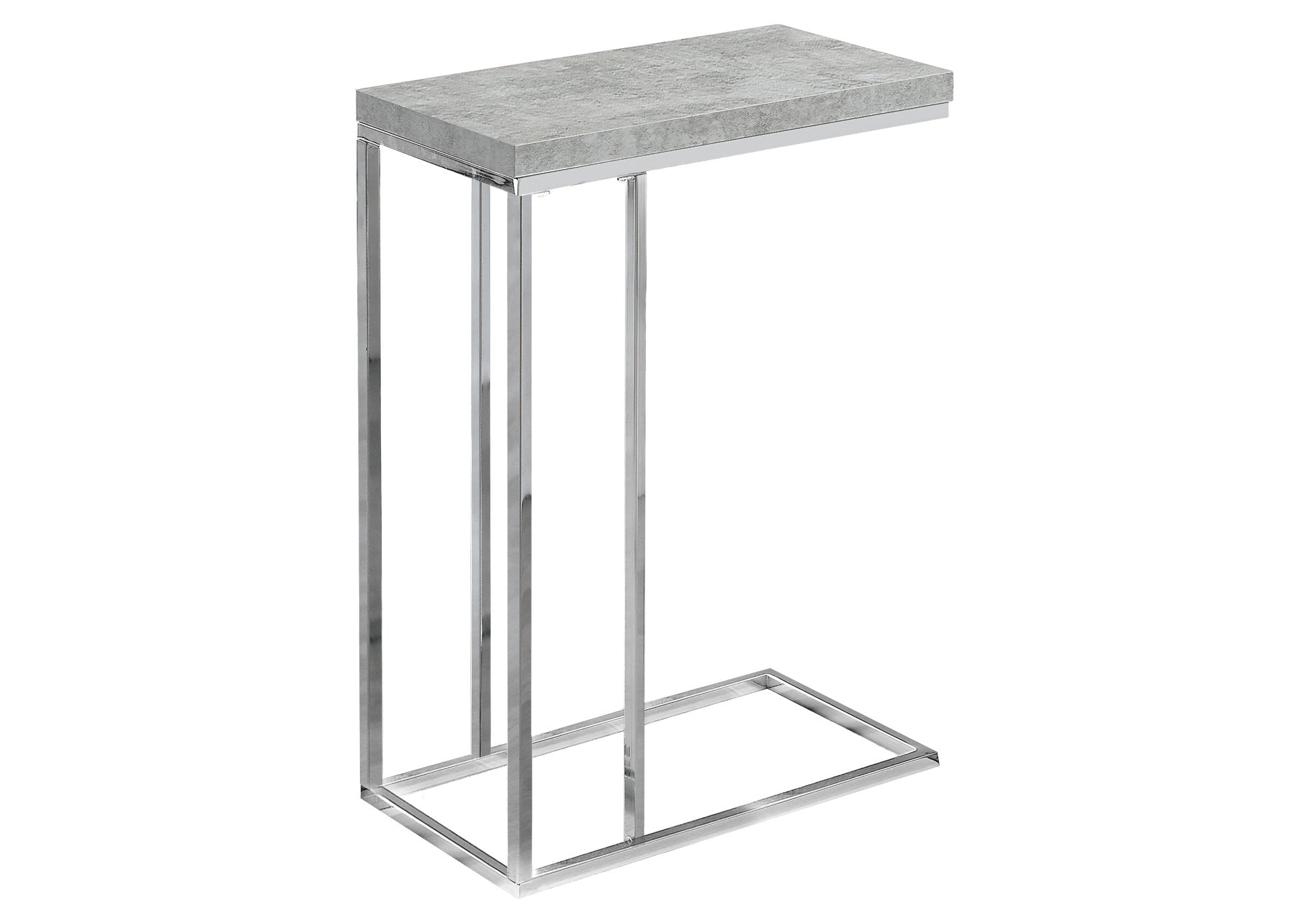 18.25" x 10.25" x 25.25" Grey Particle Board Metal  Accent Table