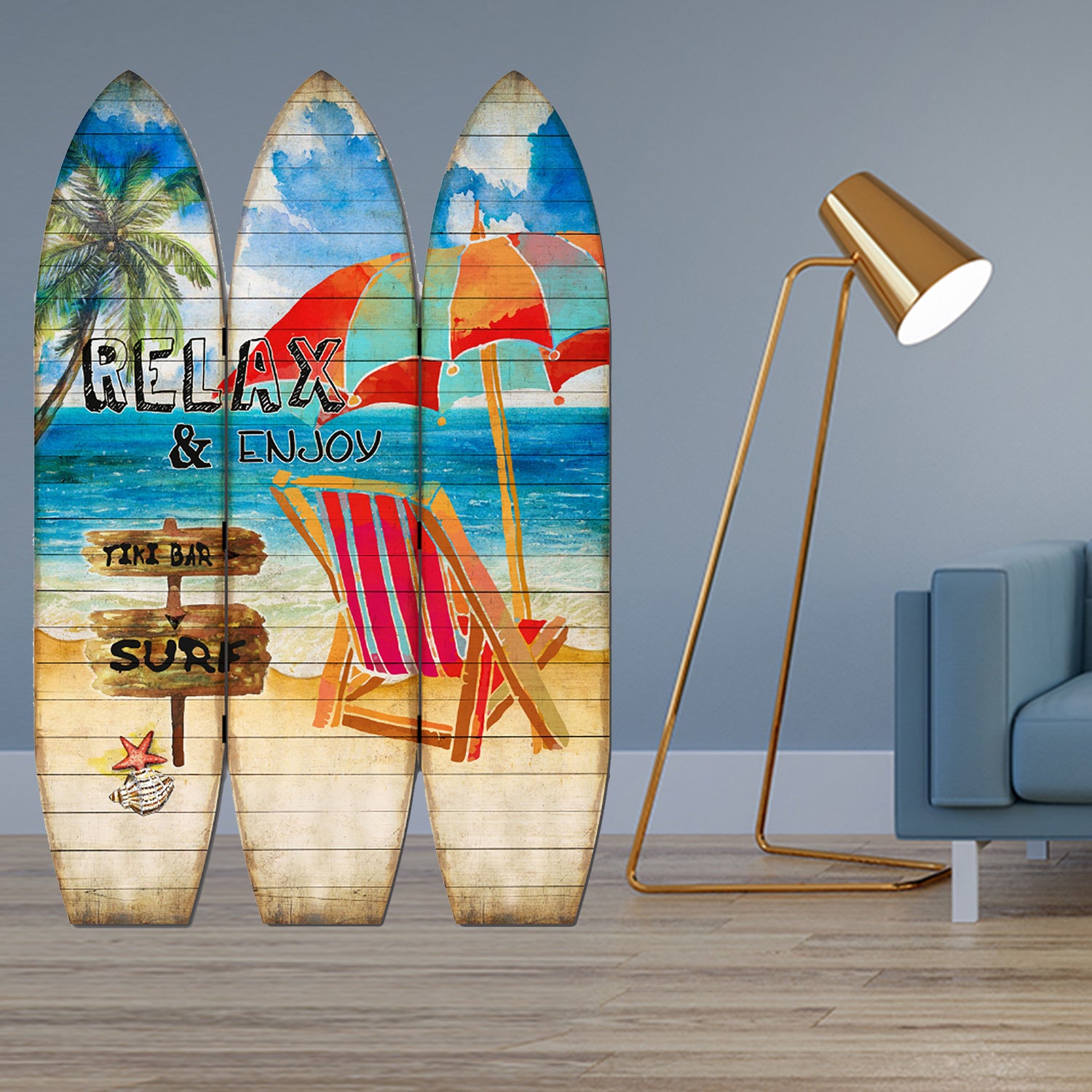 47x1x71 Multicolor Surfboard Screen