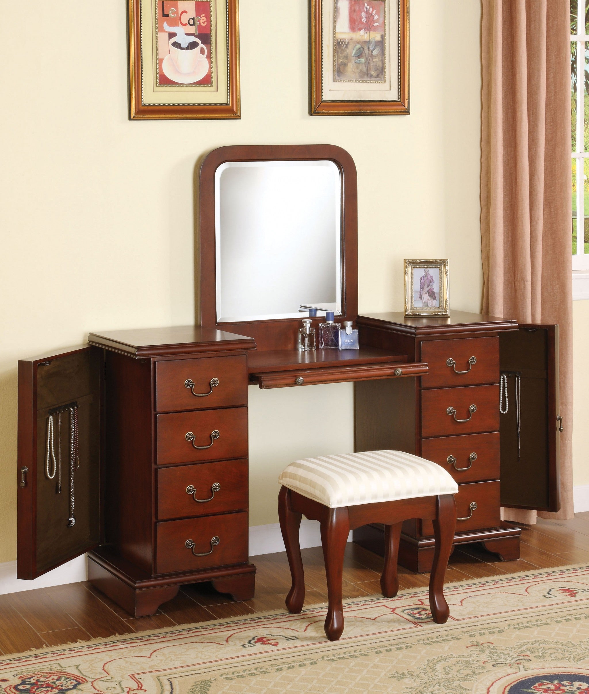 Arch Wooden Vanity Mirror