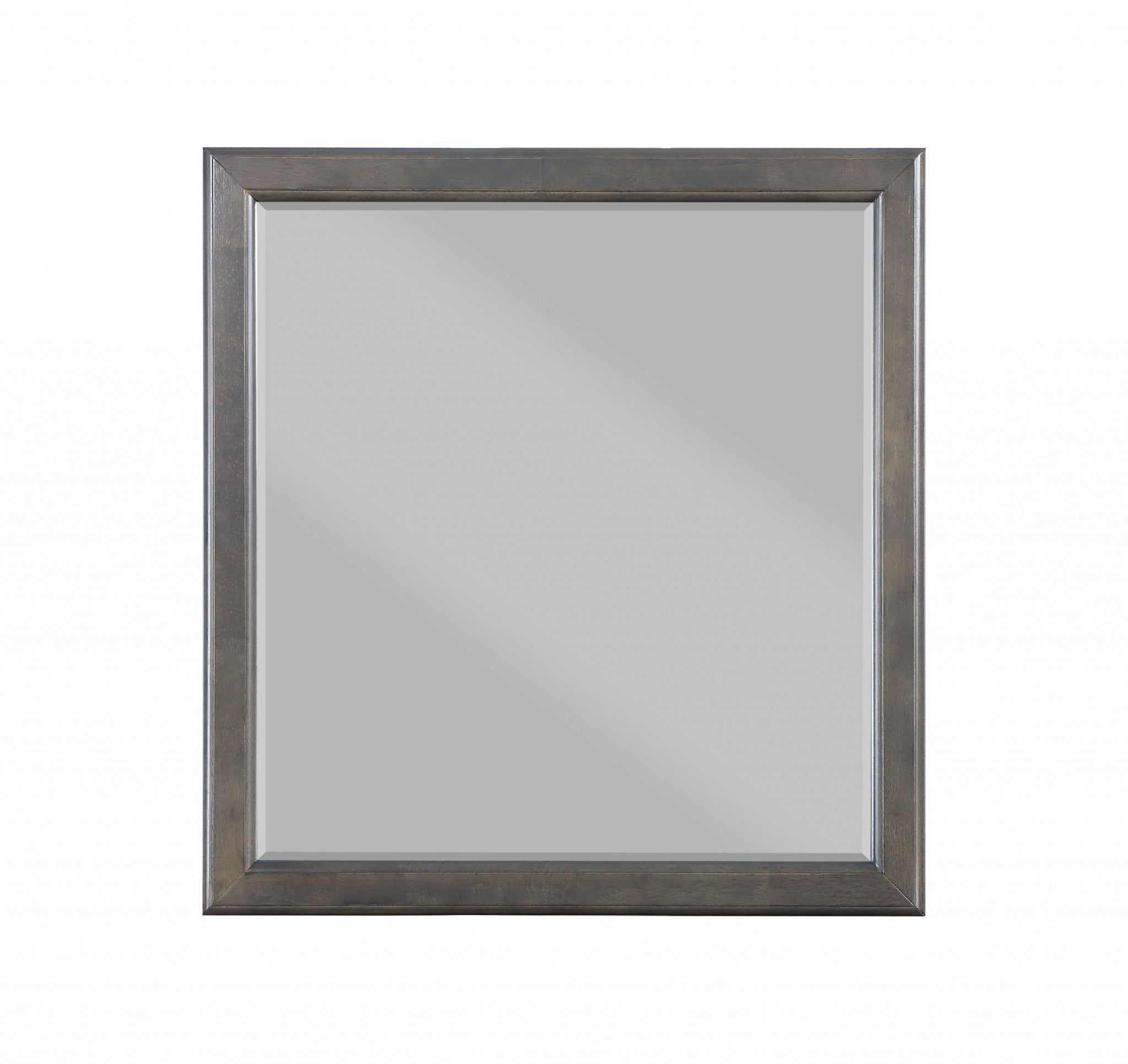 Classic Gray Wooden Mirror