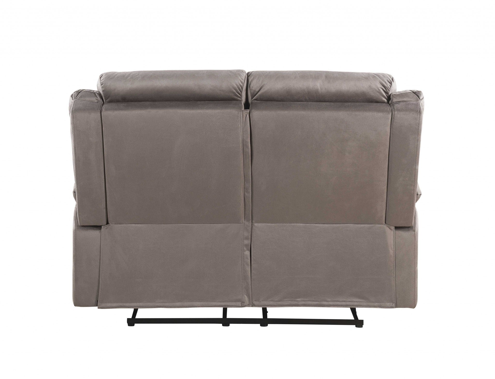 37' X 57' X 42' Velvet  Upholstery Metal Reclining Mechanism Loveseat Motion