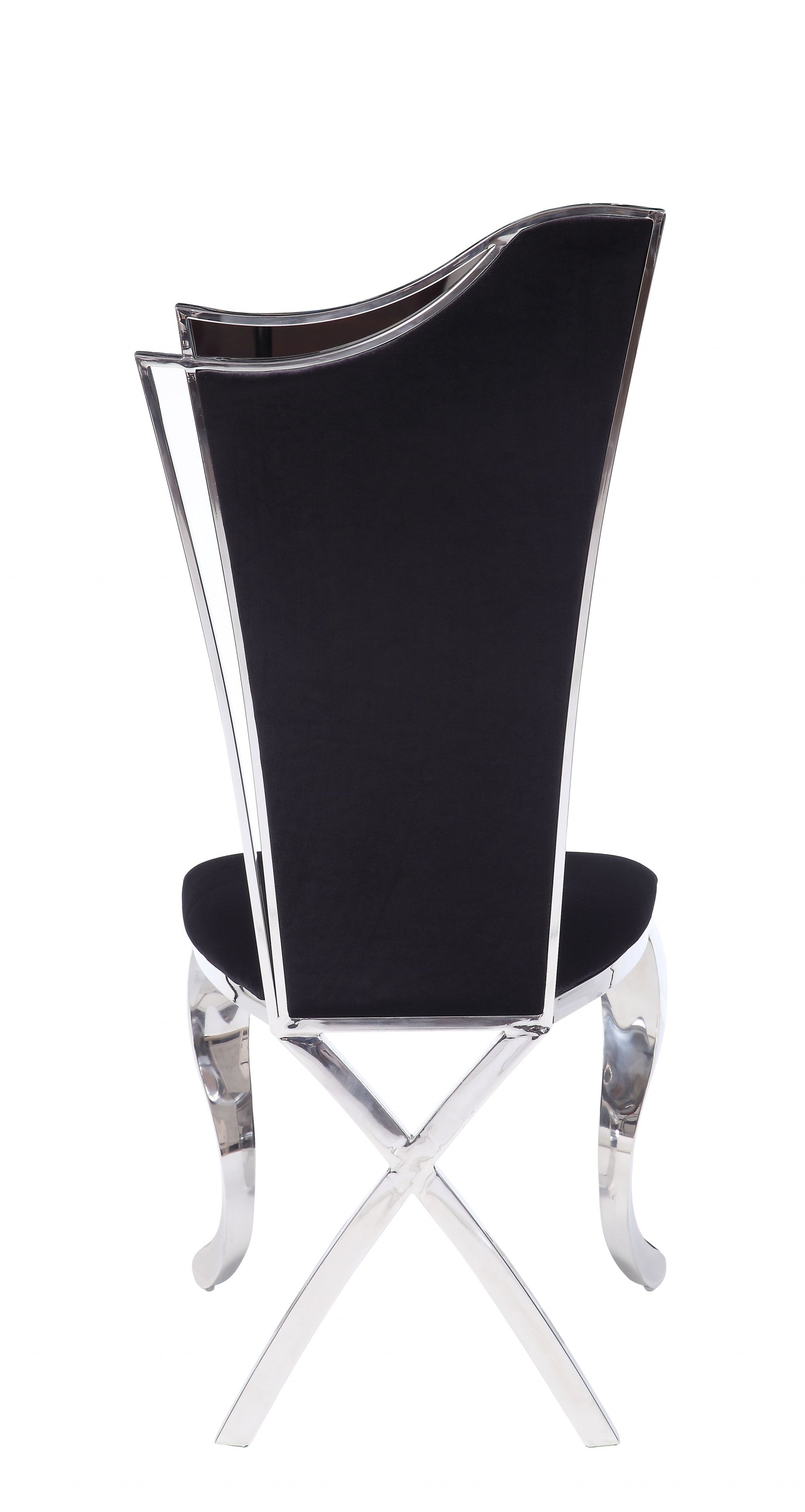 20' X 21' X 43' Fabric Stainless Steel Upholstered Seat Side Chair Set2