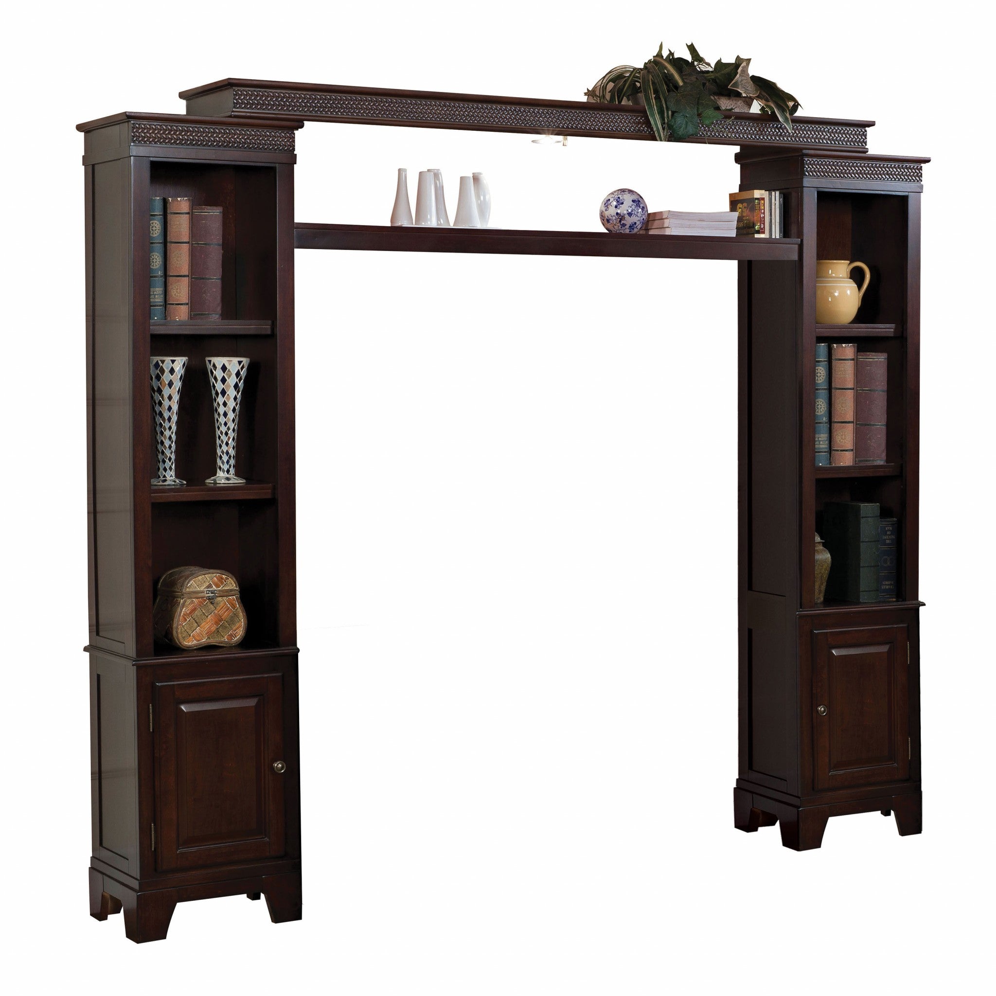 Modern Dark Brown Wood Entertainment Center