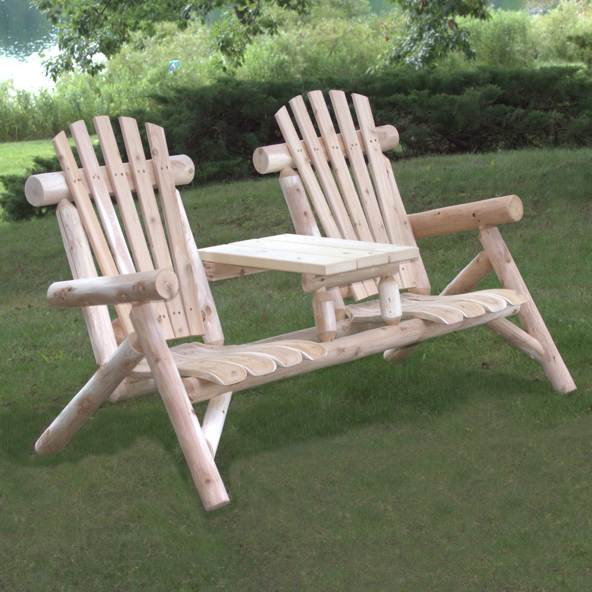 66' X 30' X 39'  Natural Wood Tete-A-Tete Chair