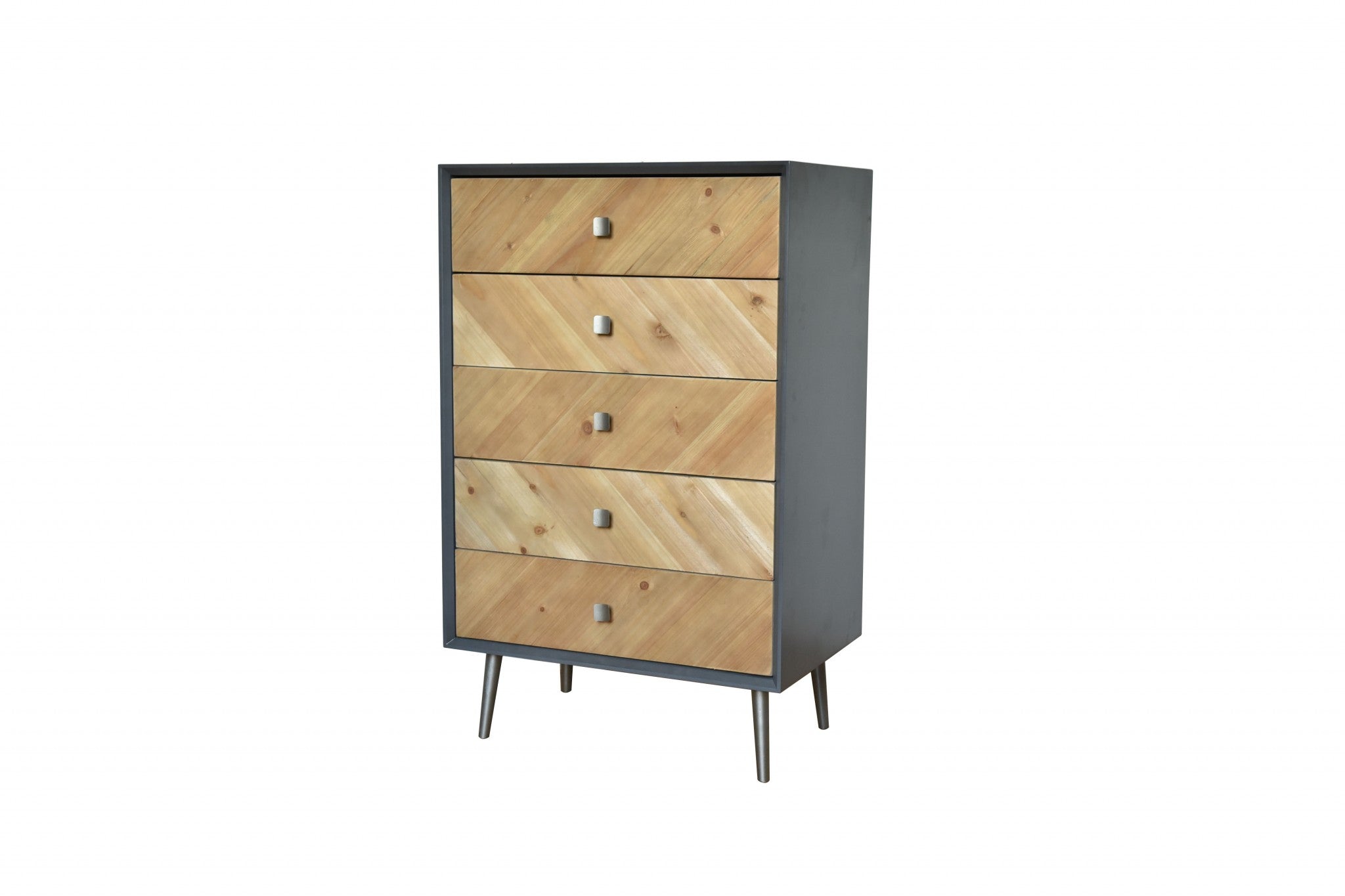 16.75 x 25.5 x 41 Gray Wood Cabinet